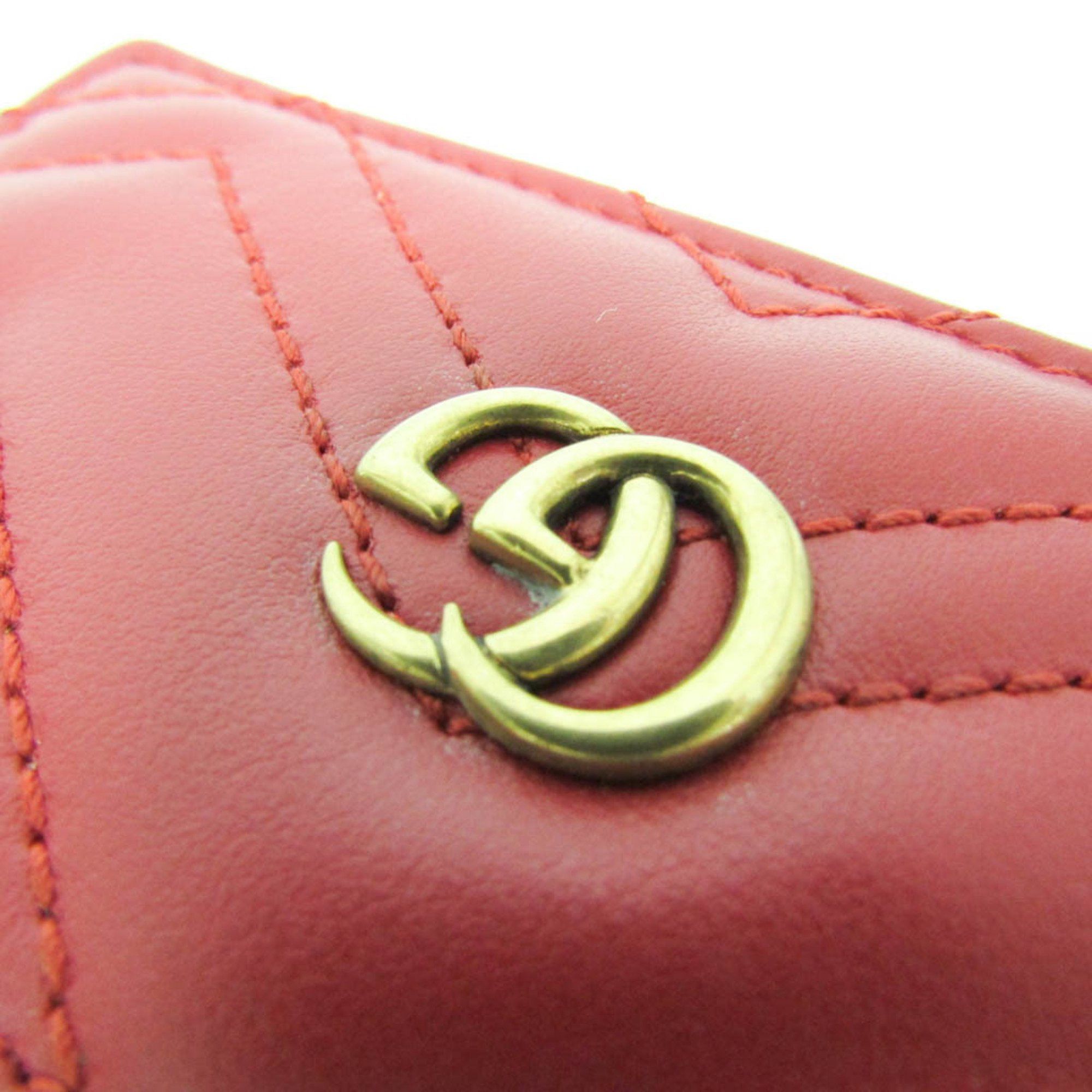 Gucci Gucci GG Marmont Coin Card Holder 627064 Women's Leather Coin Purse/coin Case Red Color Size ONE SIZE - 6 Thumbnail