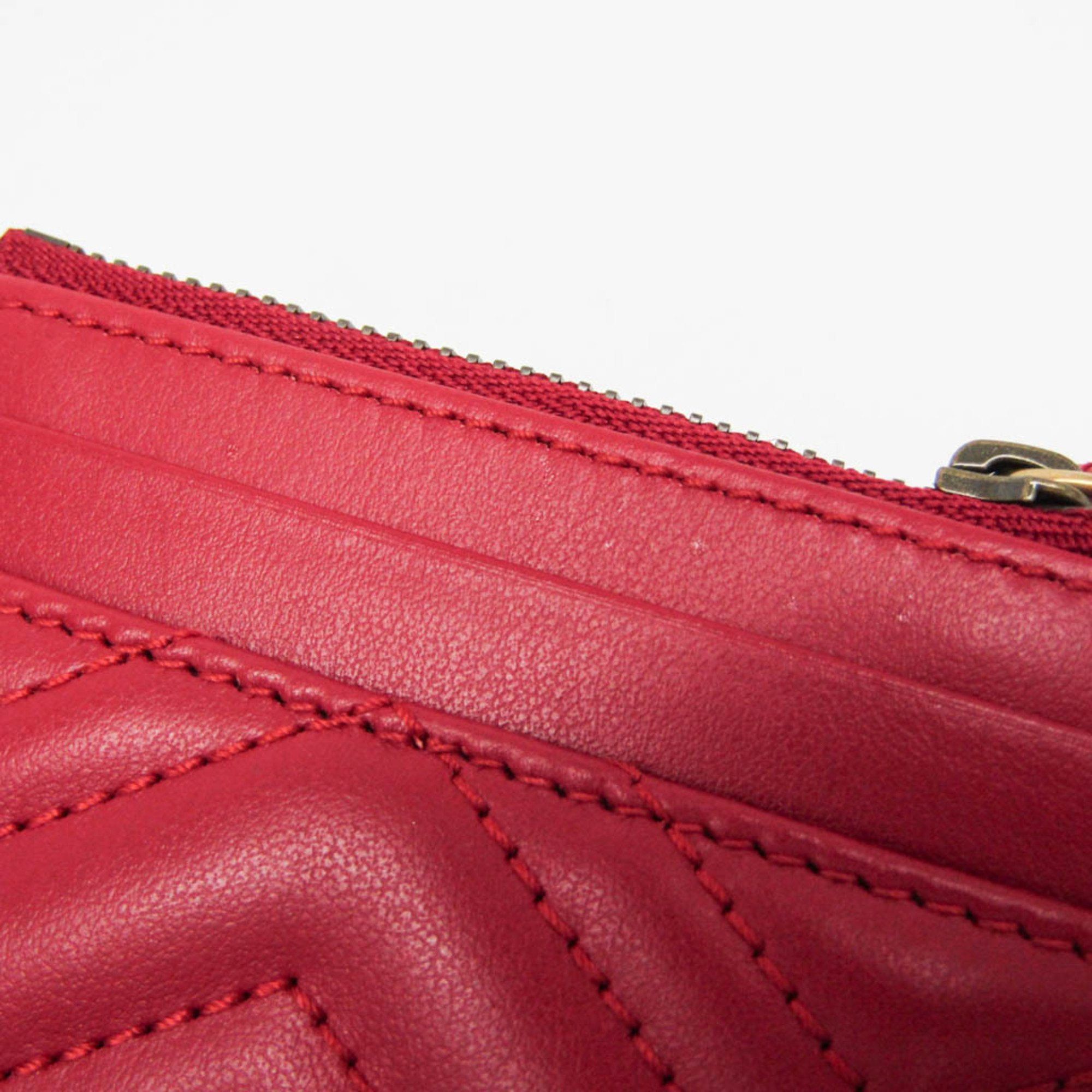 Gucci Gucci GG Marmont Coin Card Holder 627064 Women's Leather Coin Purse/coin Case Red Color Size ONE SIZE - 10 Thumbnail