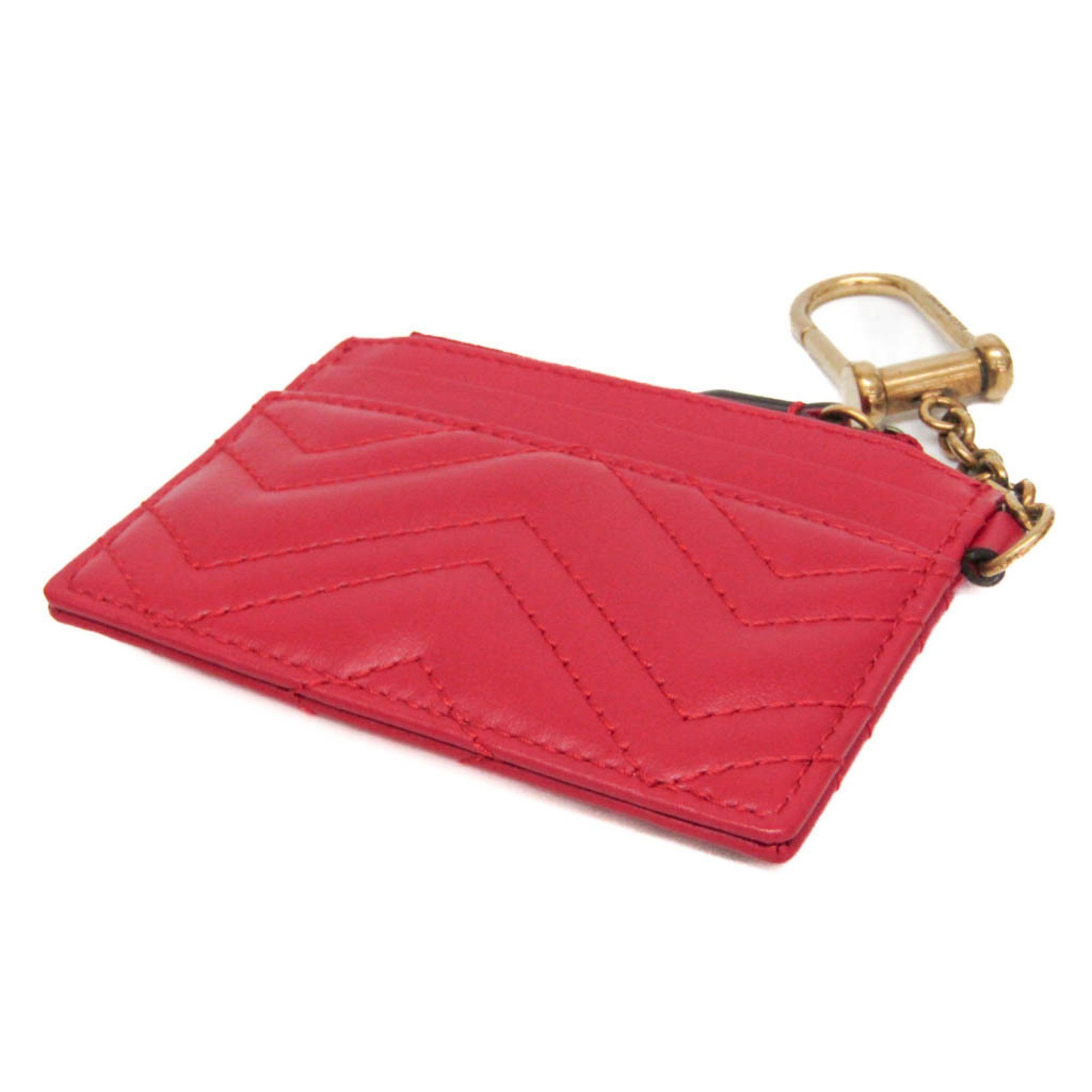 Gucci Gucci GG Marmont Coin Card Holder 627064 Women's Leather Coin Purse/coin Case Red Color Size ONE SIZE - 3 Thumbnail