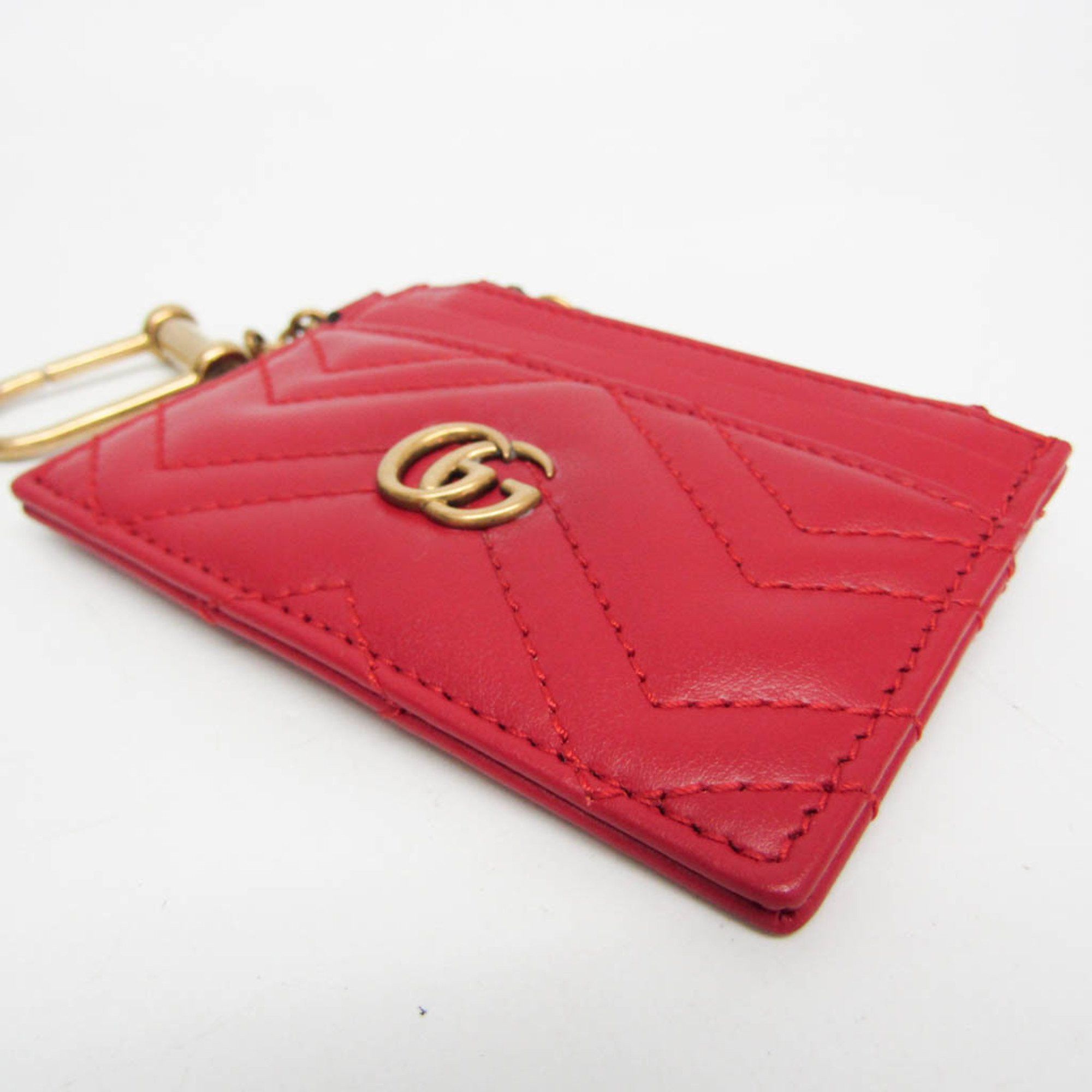 Gucci Gucci GG Marmont Coin Card Holder 627064 Women's Leather Coin Purse/coin Case Red Color Size ONE SIZE - 5 Thumbnail