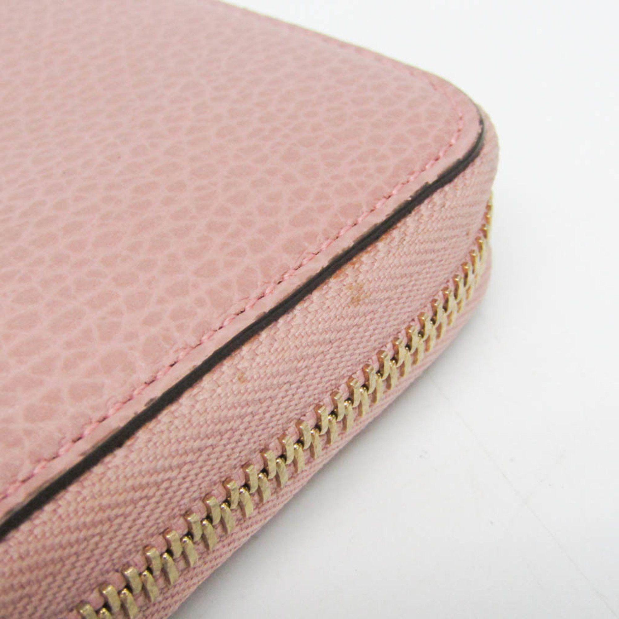 Gucci Gucci Interlocking G 449347 Men,Women Leather Long Wallet (bi-fold) Pink Beige Size ONE SIZE - 8 Thumbnail