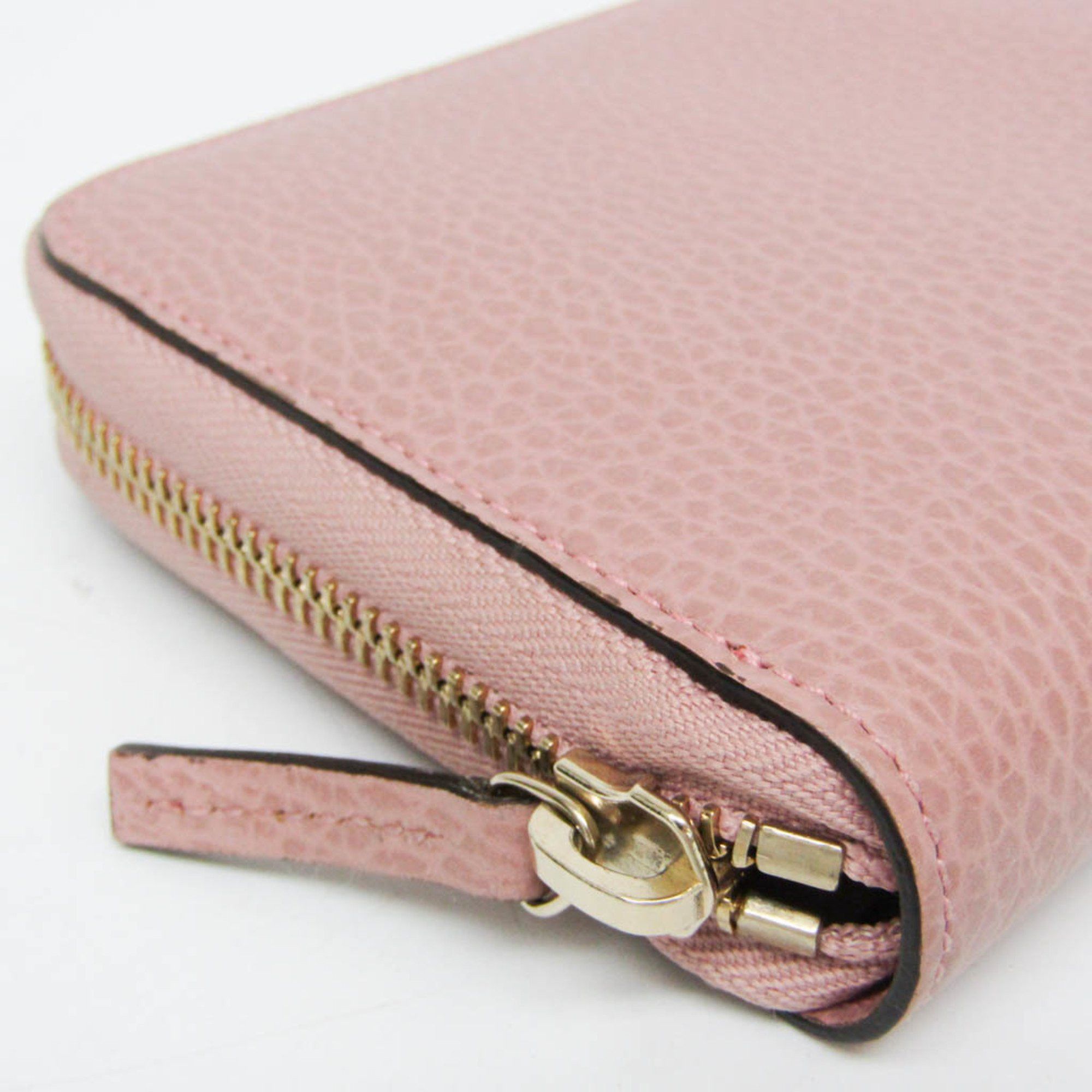 Gucci Gucci Interlocking G 449347 Men,Women Leather Long Wallet (bi-fold) Pink Beige Size ONE SIZE - 6 Thumbnail