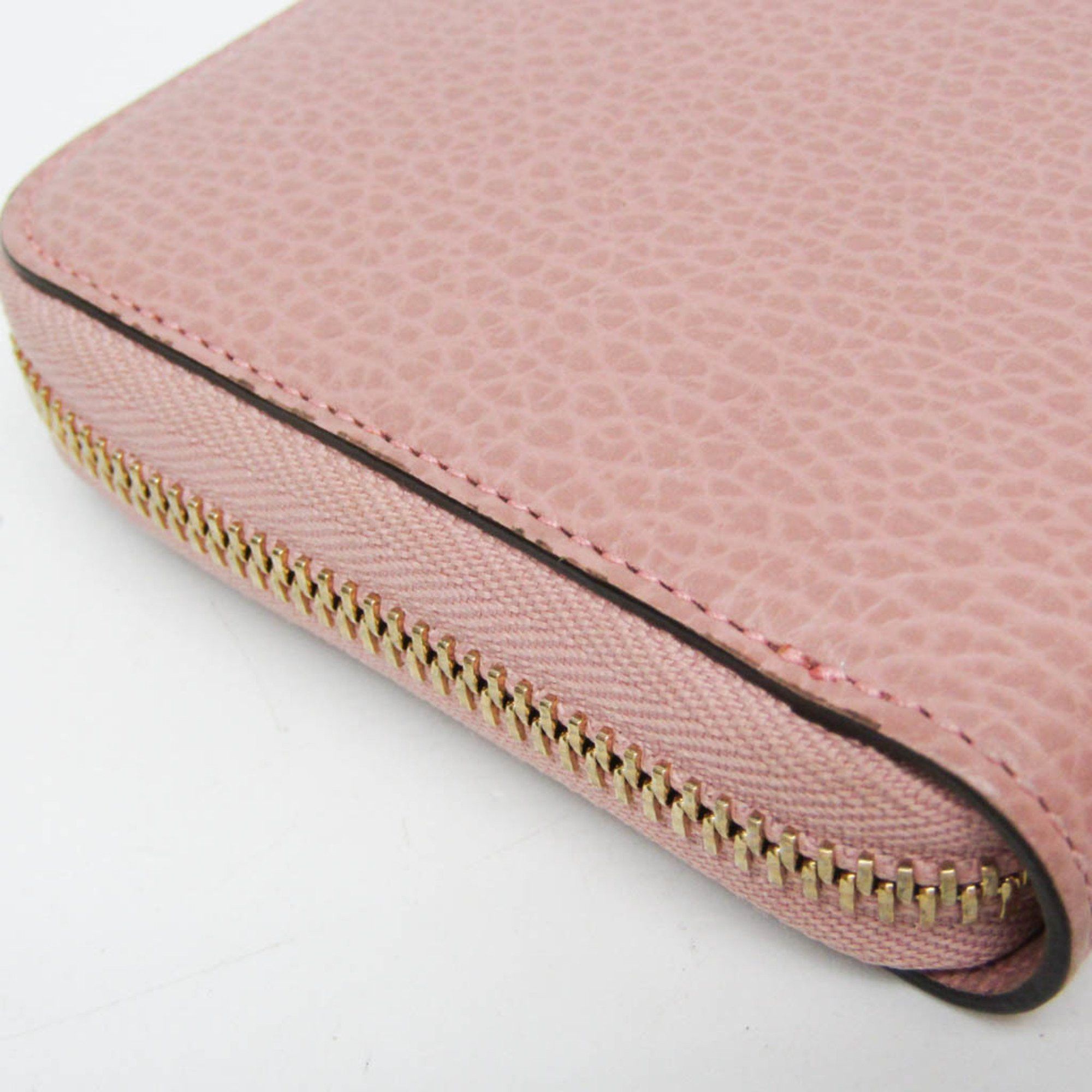 Gucci Gucci Interlocking G 449347 Men,Women Leather Long Wallet (bi-fold) Pink Beige Size ONE SIZE - 9 Thumbnail
