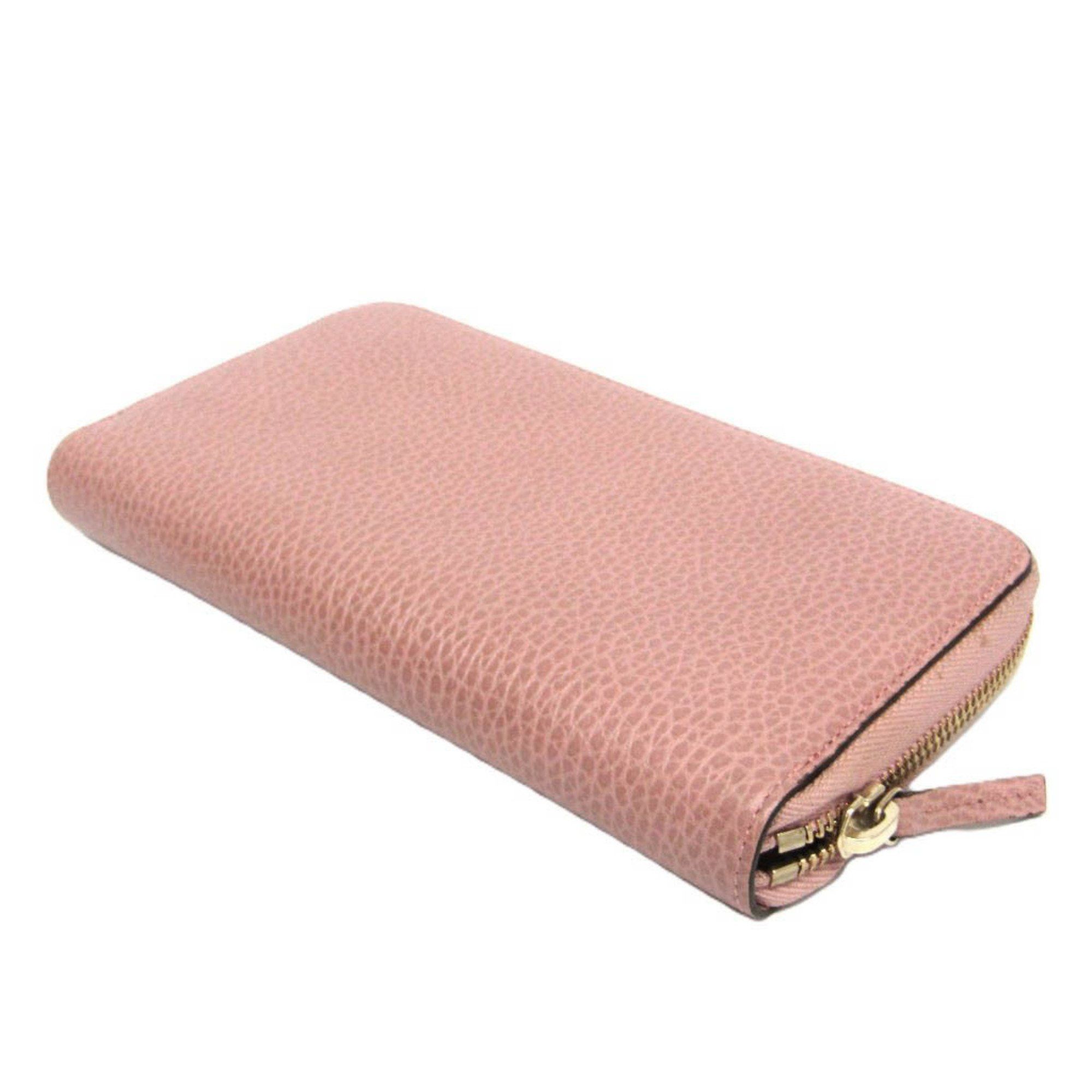 Gucci Gucci Interlocking G 449347 Men,Women Leather Long Wallet (bi-fold) Pink Beige Size ONE SIZE - 2 Thumbnail
