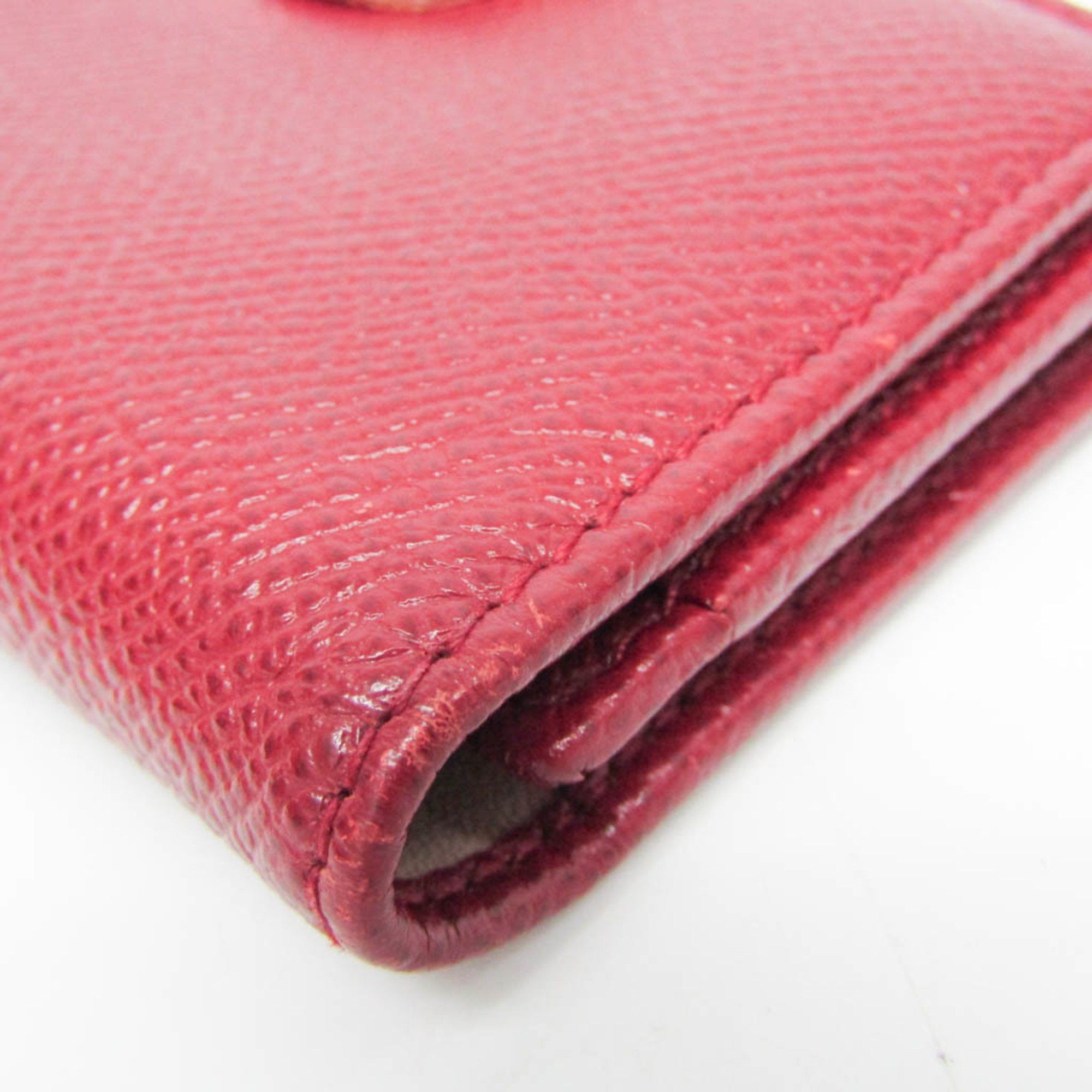 Bvlgari Bvlgari BVLGARI Leather Card Case Red Color Size ONE SIZE - 10 Thumbnail
