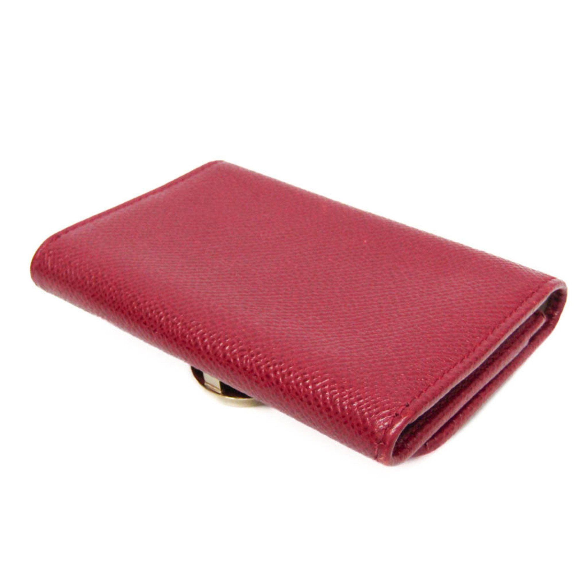 Bvlgari Bvlgari BVLGARI Leather Card Case Red Color Size ONE SIZE - 3 Thumbnail