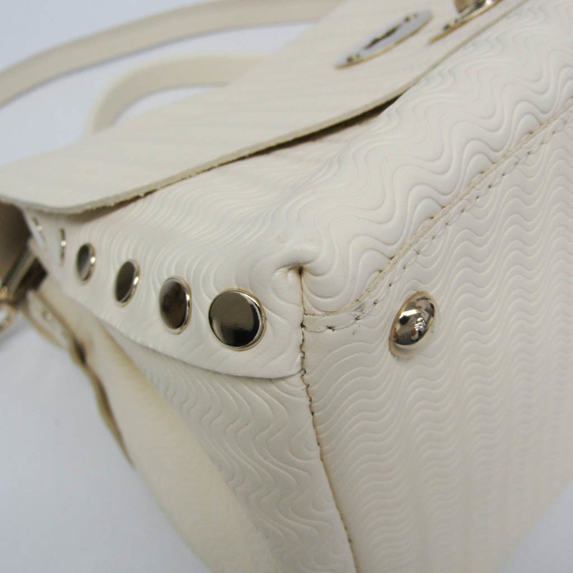 Zanellato Zanellato Postina S 06138 Men,Women Leather Handbag,Shoulder Bag White Size ONE SIZE - 6 Thumbnail