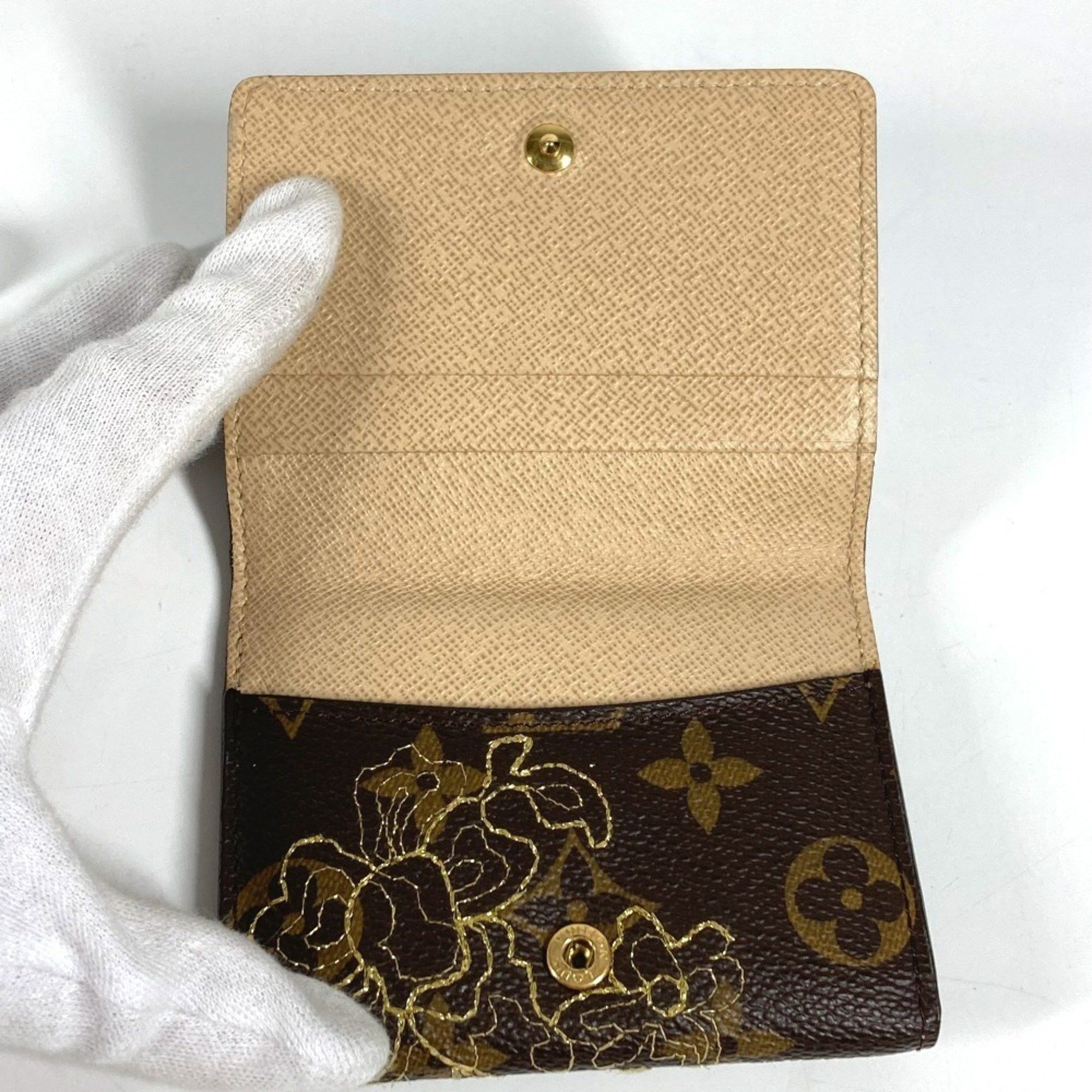 Louis Vuitton LOUIS VUITTON M95391 Monogram Dante Embroidered Ludlow Compact Wallet Bi-fold Canvas Brown for Men and Women Size ONE SIZE - 10 Thumbnail