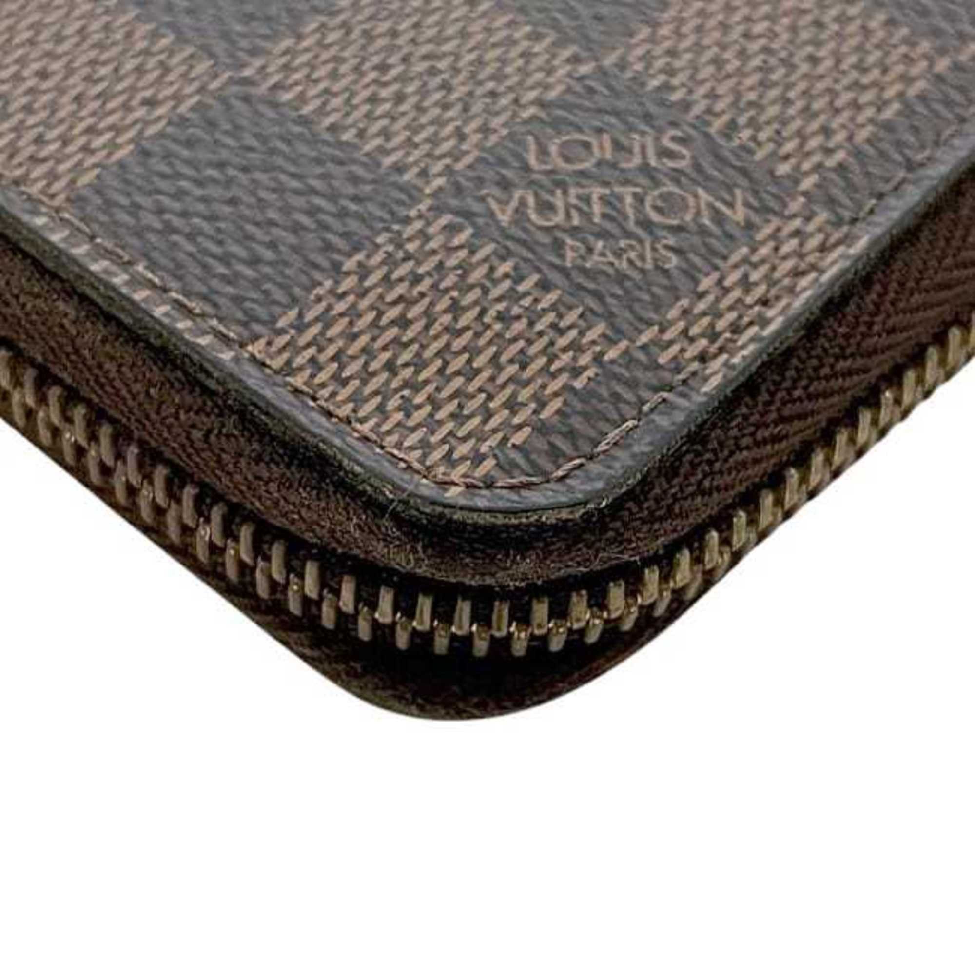 Louis Vuitton Louis Vuitton Round Zippy Wallet ec-24281 Brown Damier Ebene N60015 Canvas CA2079 LOUIS VUITTON Men's and Women's Size ONE SIZE - 8 Thumbnail