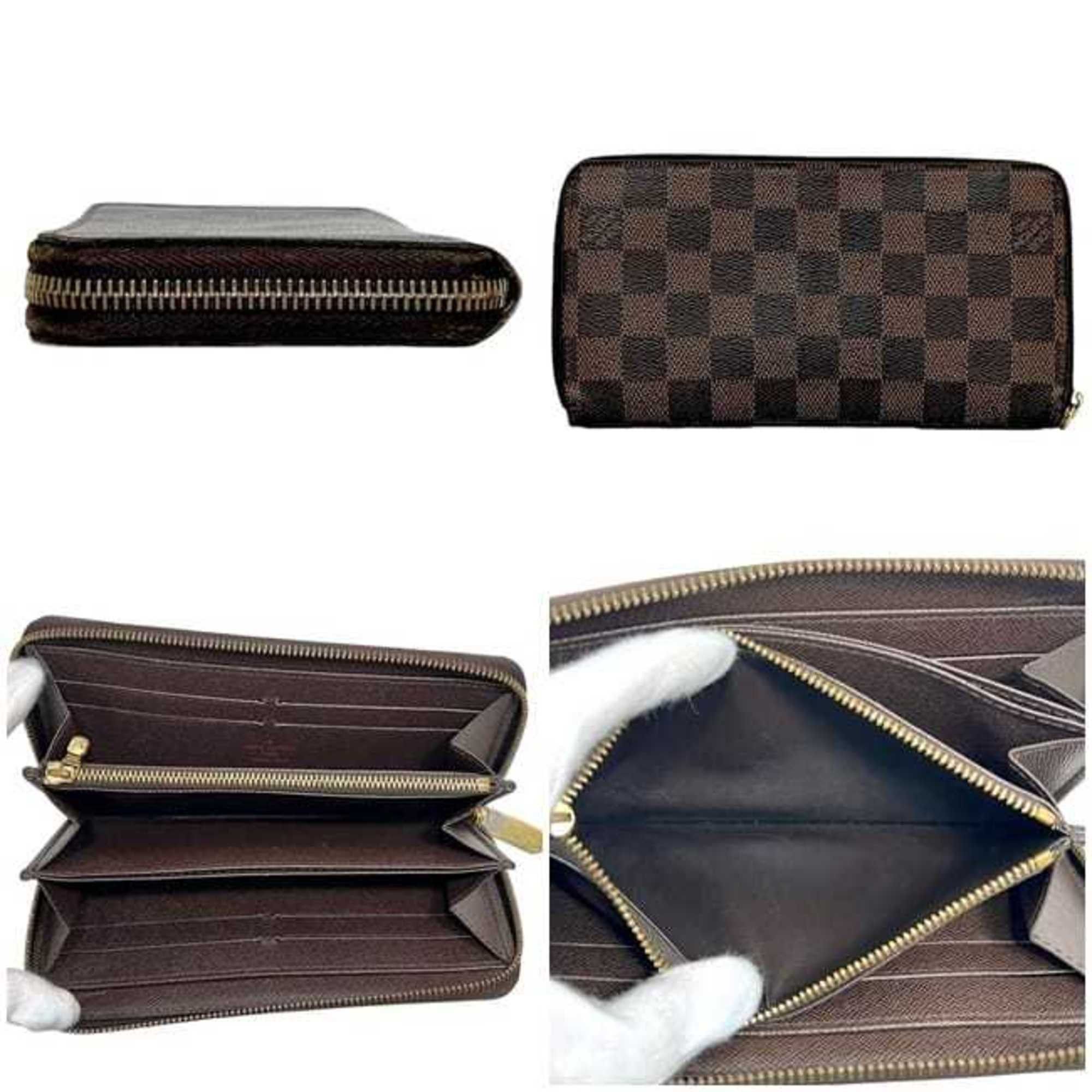 Louis Vuitton Louis Vuitton Round Zippy Wallet ec-24281 Brown Damier Ebene N60015 Canvas CA2079 LOUIS VUITTON Men's and Women's Size ONE SIZE - 3 Thumbnail