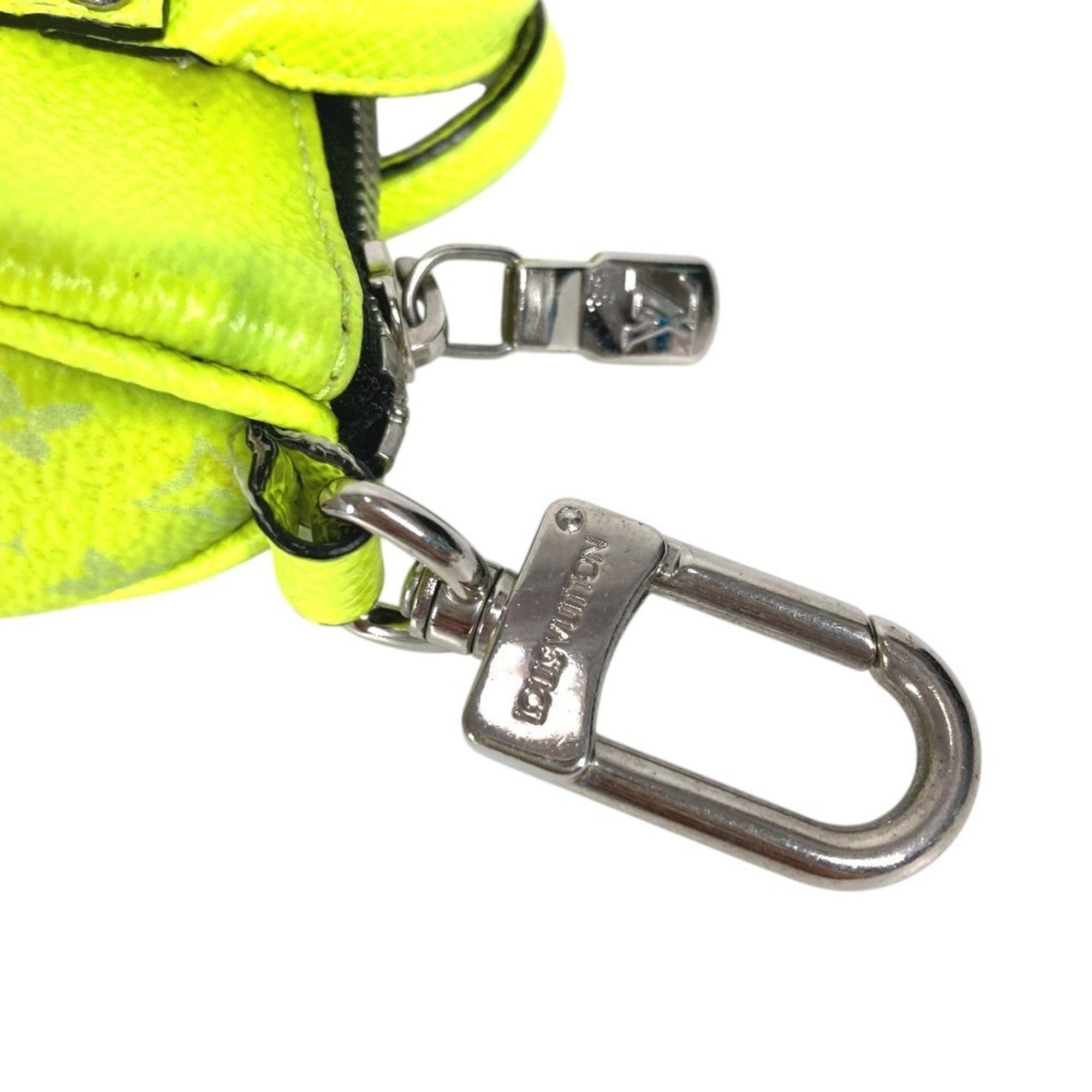 Louis Vuitton LOUIS VUITTON M01048 Taiga Rama Porte-Clés Mini Keepall Bag Charm, Boston Keychain, Leather and Monogram Canvas, Yellow, for Men Women Size ONE SIZE - 7 Thumbnail
