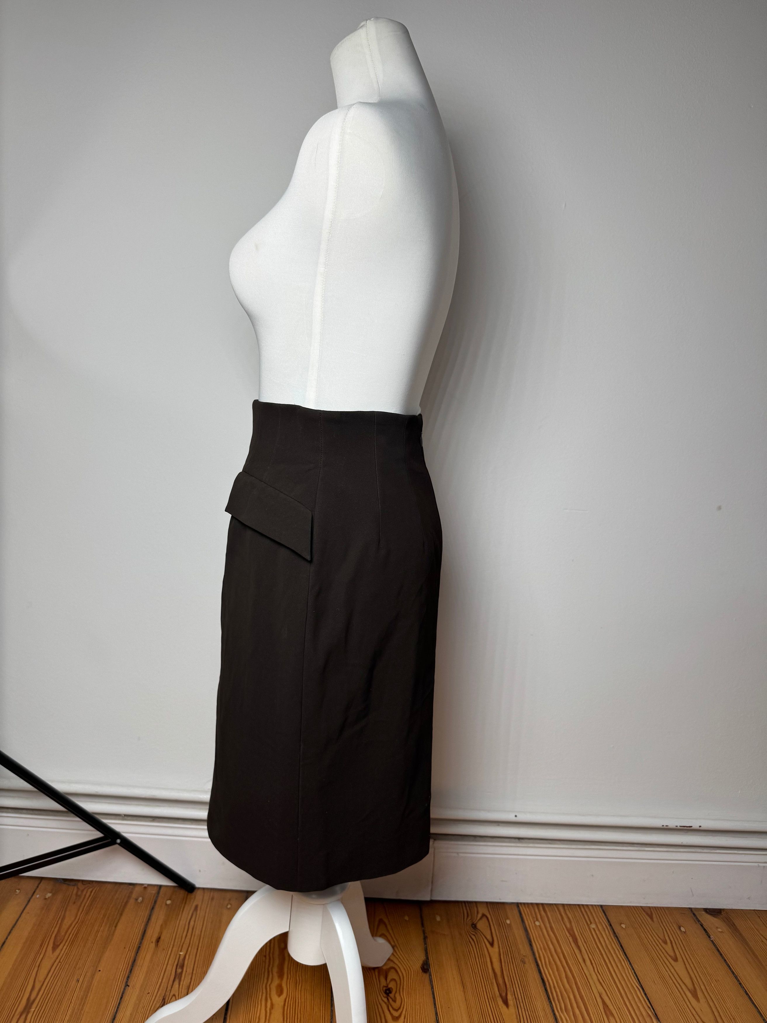 Dior Vintage leather Skirt brown M Size 30" / US 8 / IT 44 - 2 Thumbnail