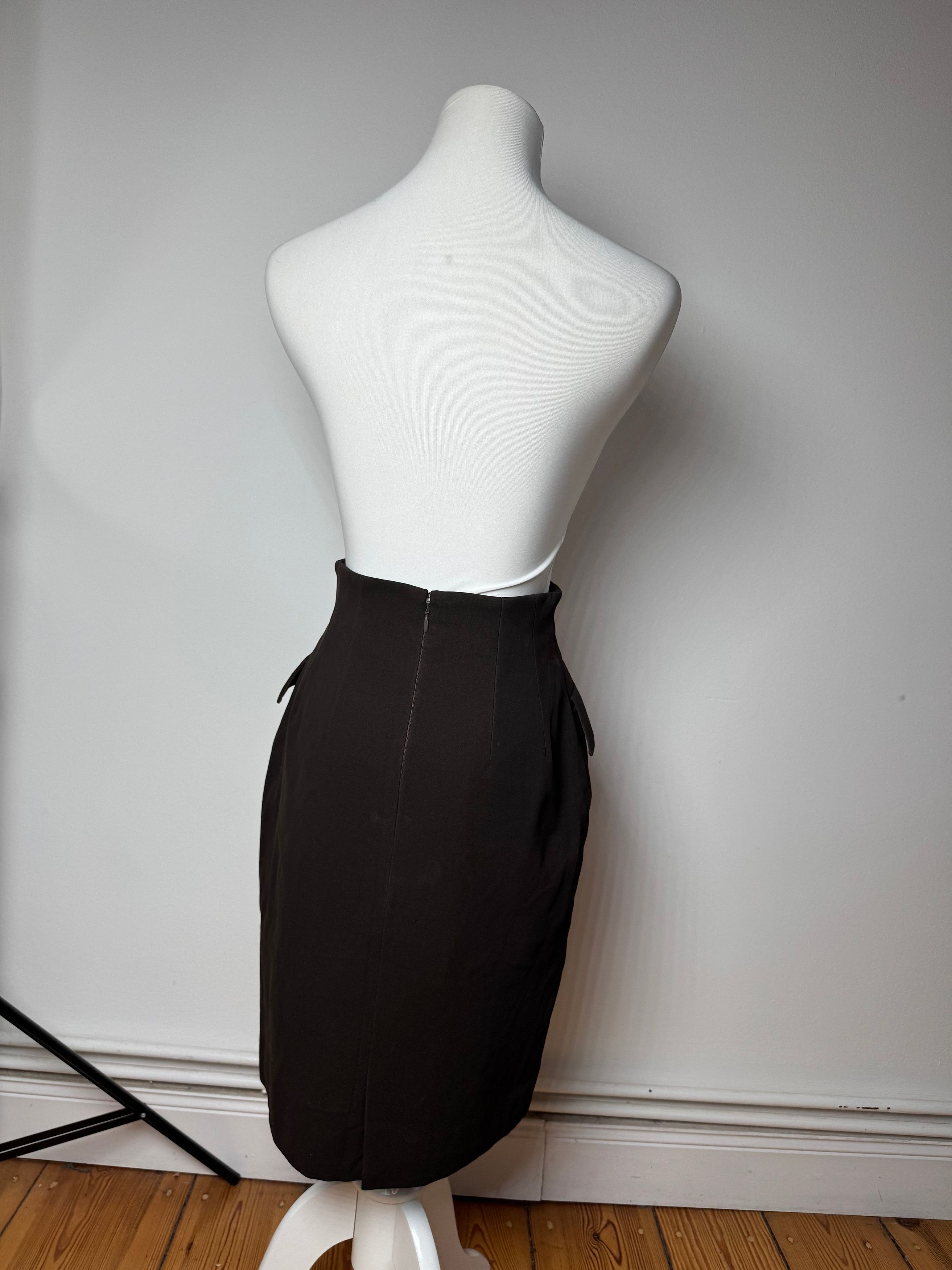 Dior Vintage leather Skirt brown M Size 30" / US 8 / IT 44 - 3 Thumbnail