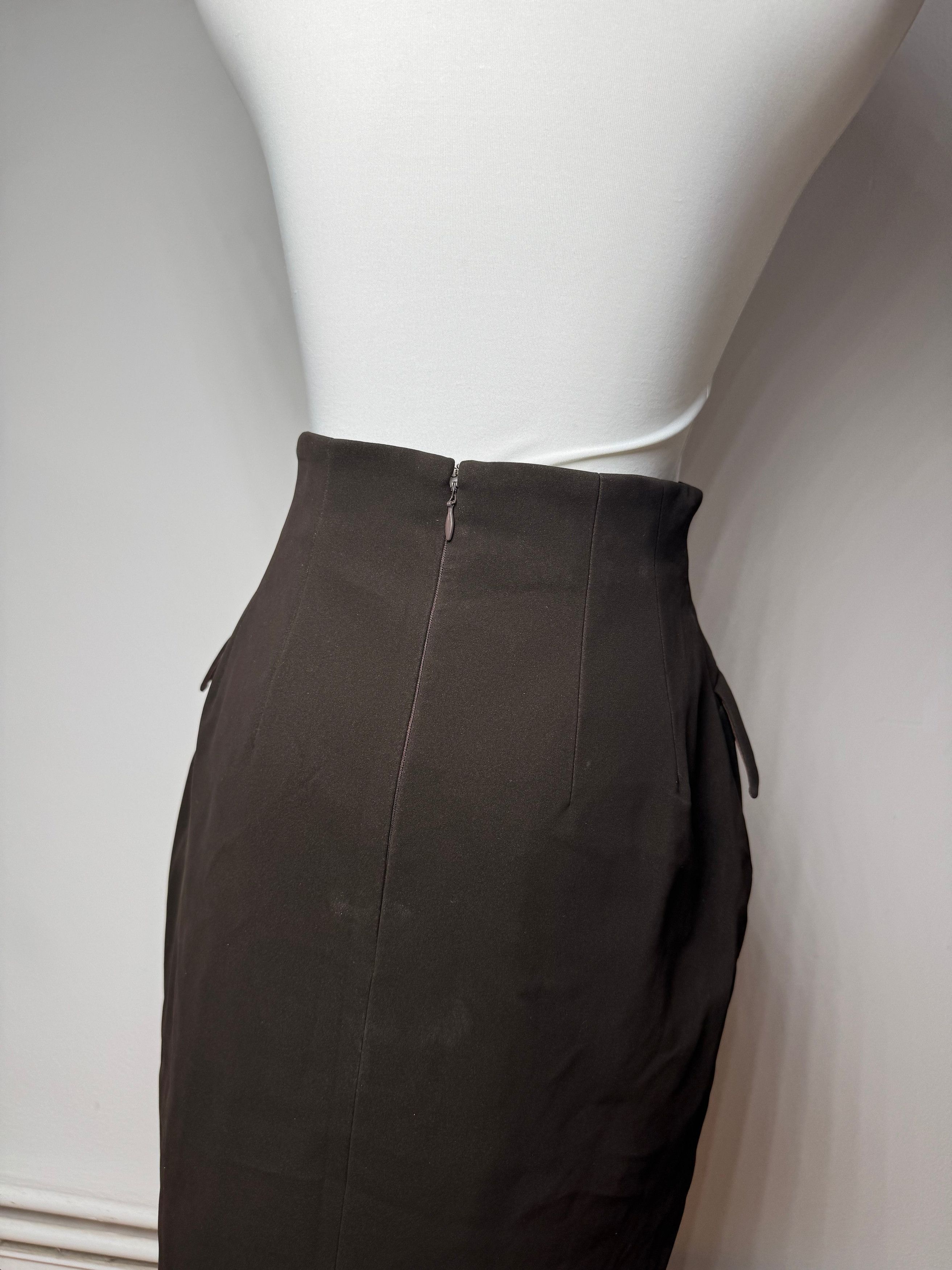 Dior Vintage leather Skirt brown M Size 30" / US 8 / IT 44 - 14 Thumbnail