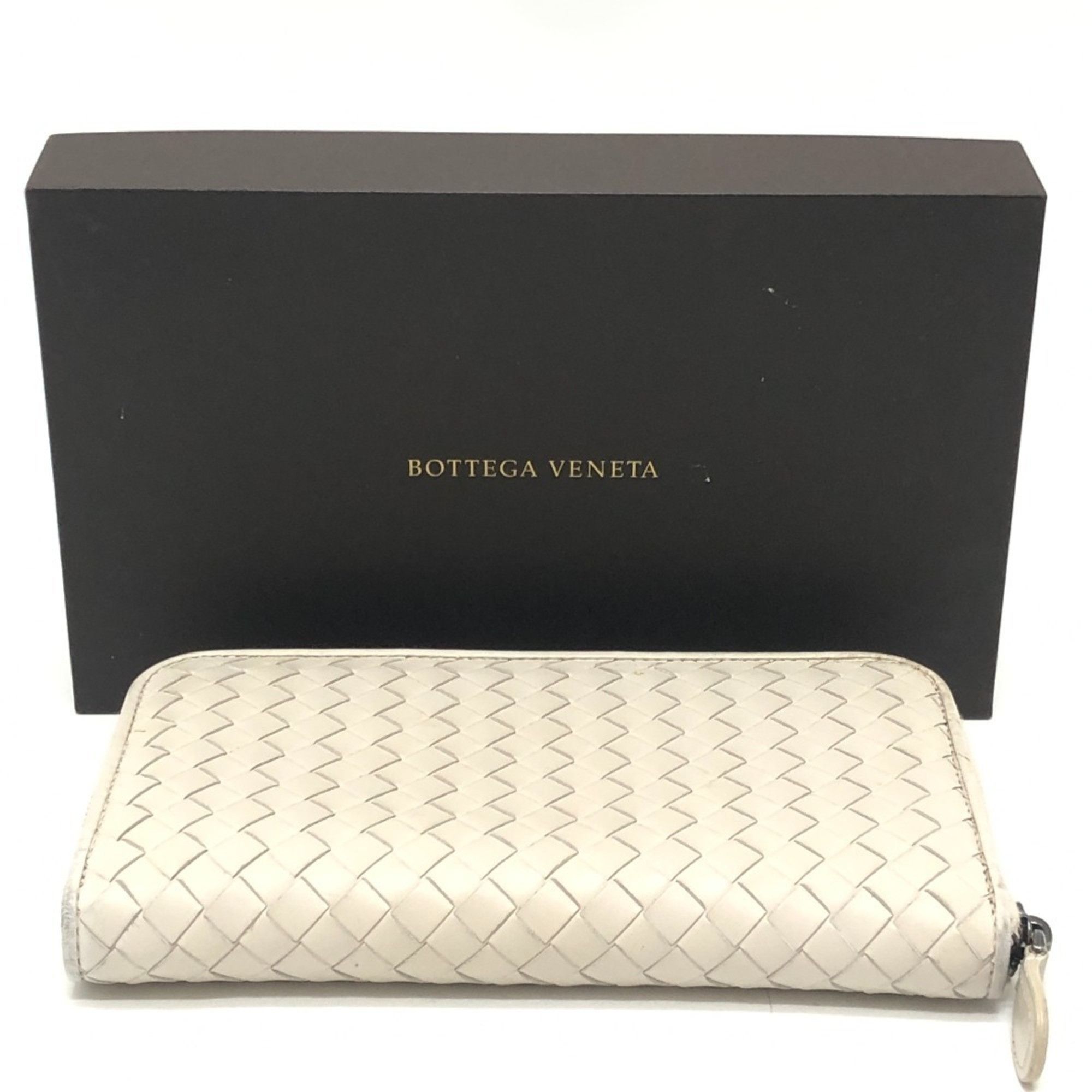 Bottega Veneta BOTTEGA VENETA 114076 Intrecciato Long Wallet with Round Zipper, Leather, Women's, White Size ONE SIZE - 17 Thumbnail