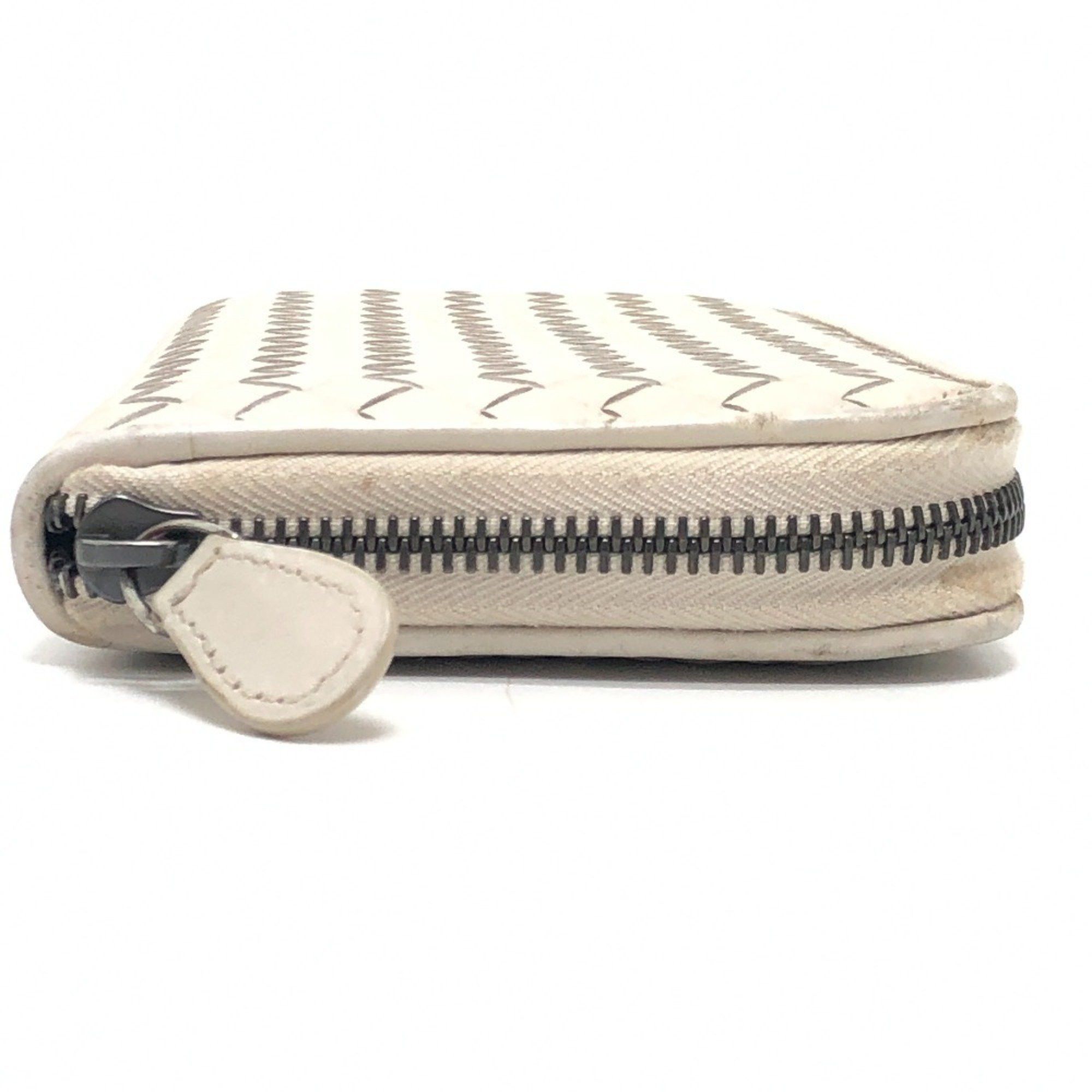 Bottega Veneta BOTTEGA VENETA 114076 Intrecciato Long Wallet with Round Zipper, Leather, Women's, White Size ONE SIZE - 4 Thumbnail