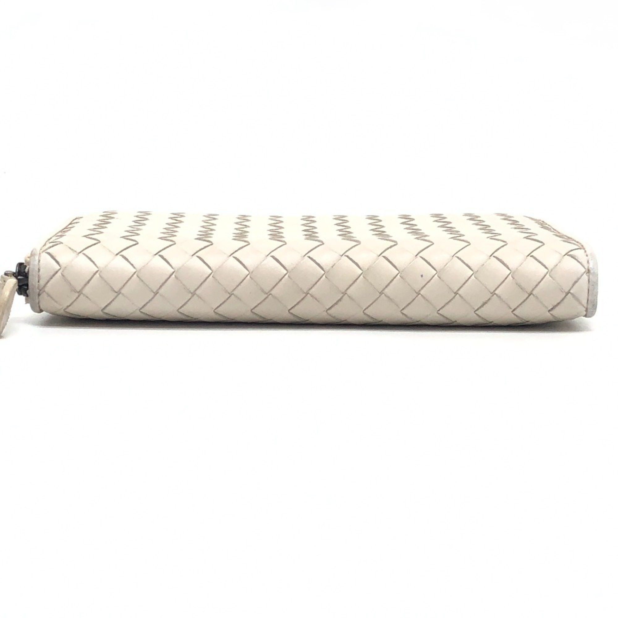 Bottega Veneta BOTTEGA VENETA 114076 Intrecciato Long Wallet with Round Zipper, Leather, Women's, White Size ONE SIZE - 7 Thumbnail