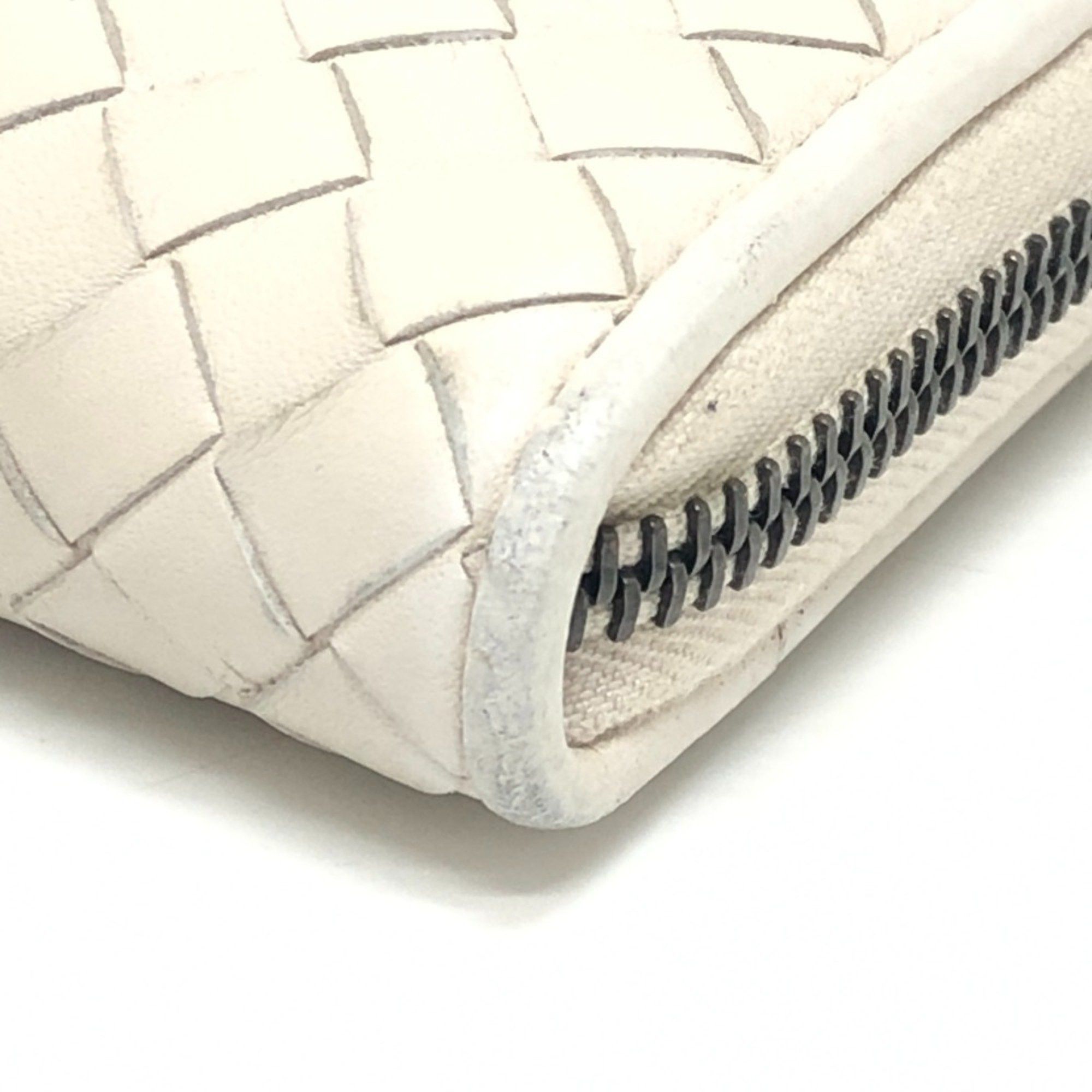 Bottega Veneta BOTTEGA VENETA 114076 Intrecciato Long Wallet with Round Zipper, Leather, Women's, White Size ONE SIZE - 9 Thumbnail