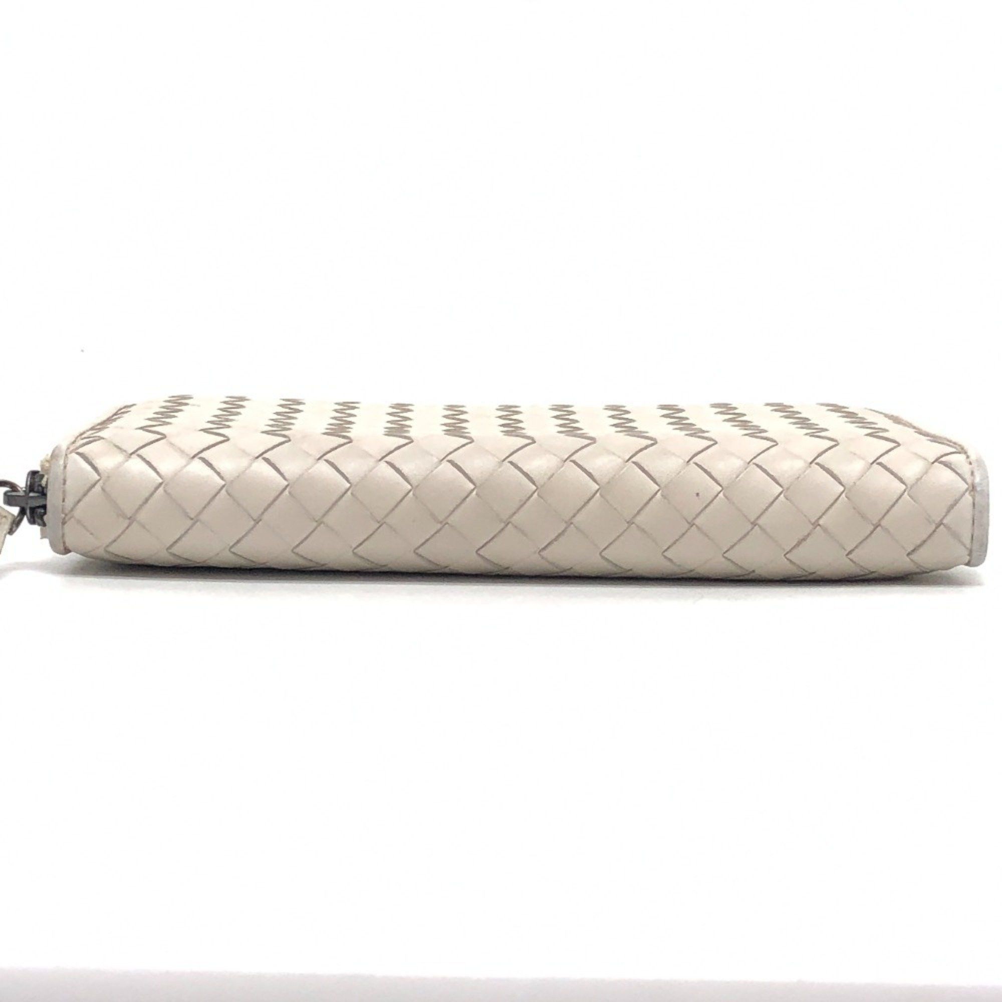 Bottega Veneta BOTTEGA VENETA 114076 Intrecciato Long Wallet with Round Zipper, Leather, Women's, White Size ONE SIZE - 6 Thumbnail