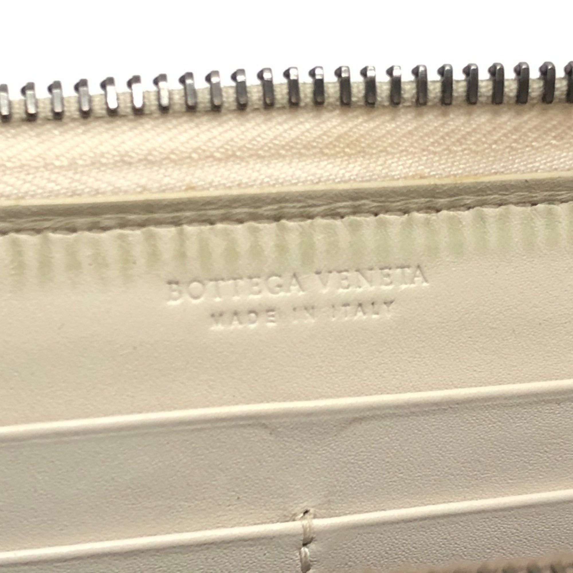 Bottega Veneta BOTTEGA VENETA 114076 Intrecciato Long Wallet with Round Zipper, Leather, Women's, White Size ONE SIZE - 15 Thumbnail