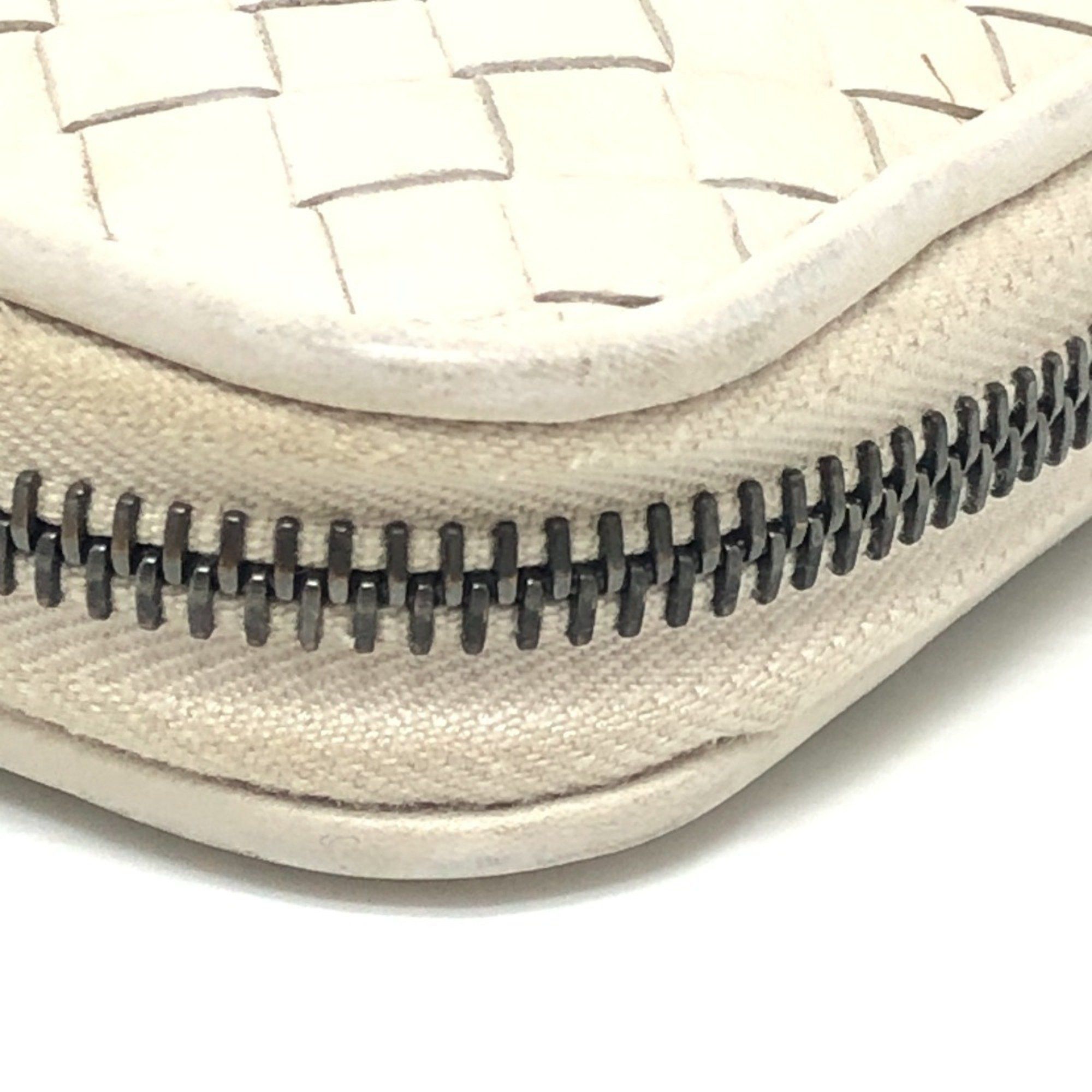 Bottega Veneta BOTTEGA VENETA 114076 Intrecciato Long Wallet with Round Zipper, Leather, Women's, White Size ONE SIZE - 11 Thumbnail