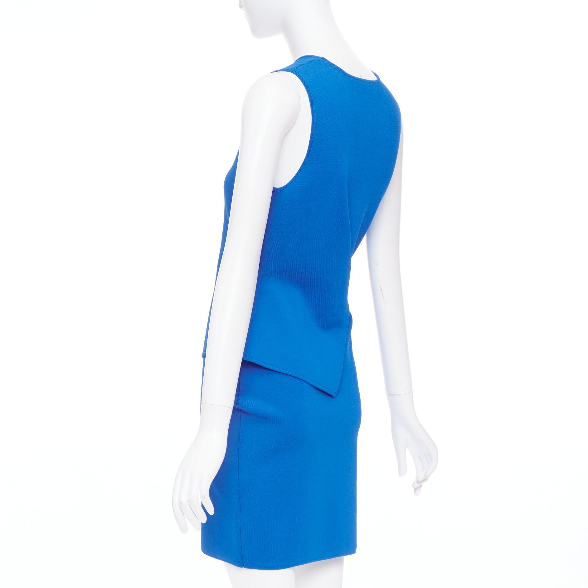 Alexander Wang ALEXANDER WANG electric blue half peplum crew neck knitted dress M Size M / US 6-8 / IT 42-44 - 6 Thumbnail