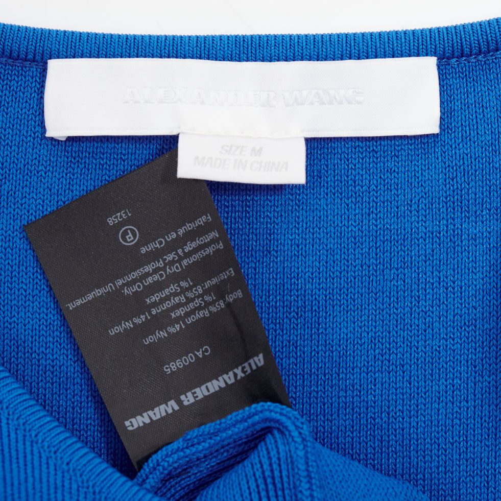 Alexander Wang ALEXANDER WANG electric blue half peplum crew neck knitted dress M Size M / US 6-8 / IT 42-44 - 8 Thumbnail
