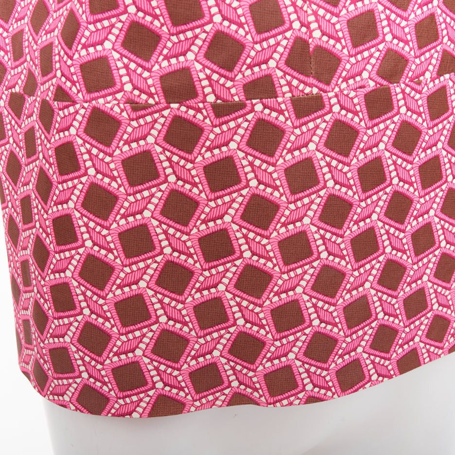 Louis Vuitton rare LOUIS VUITTON leather pink enlarged lattice lace print boxy top FR34 XS Size XS / US 0-2 / IT 36-38 - 7 Thumbnail