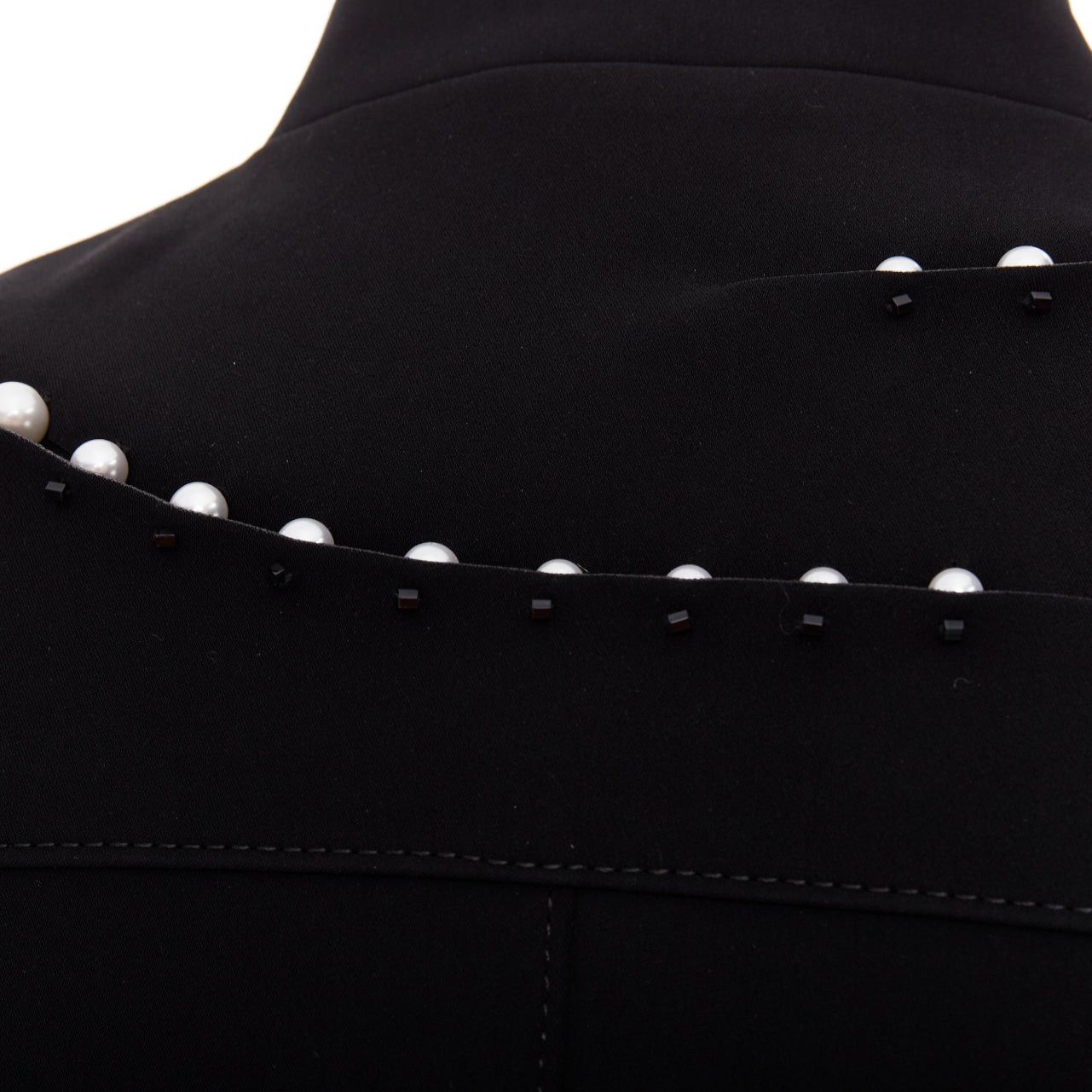 Noir Kei Ninomiya NOIR KEI NINOMIYA 2015 matte black beaded pearl biker jacket S Size S / US 4 / IT 40 - 2 Thumbnail