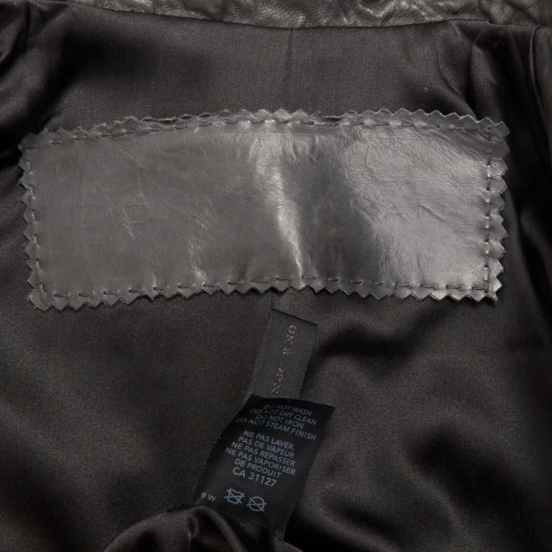 Donna Karan DONNA KARAN dark taupe crinkled lambskin leather blazer jacket IT38 XS Size S / US 4 / IT 40 - 8 Thumbnail