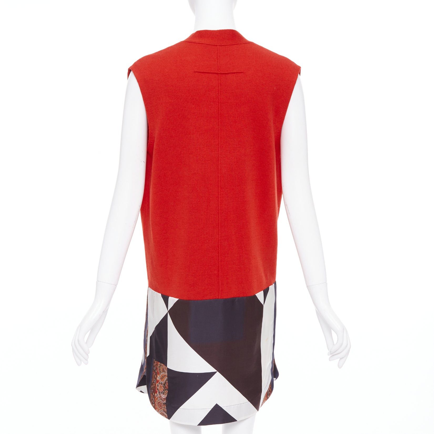 Givenchy GIVENCHY Tisci 2013 Runway red black wool cotton silk paisley vest dress XS Size S / US 4 / IT 40 - 5 Thumbnail