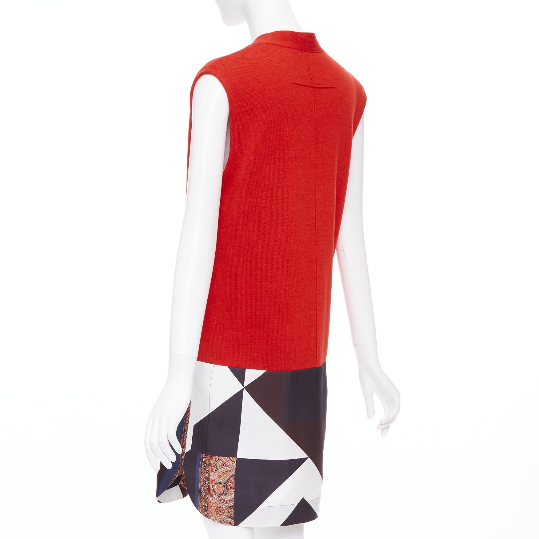 Givenchy GIVENCHY Tisci 2013 Runway red black wool cotton silk paisley vest dress XS Size S / US 4 / IT 40 - 6 Thumbnail