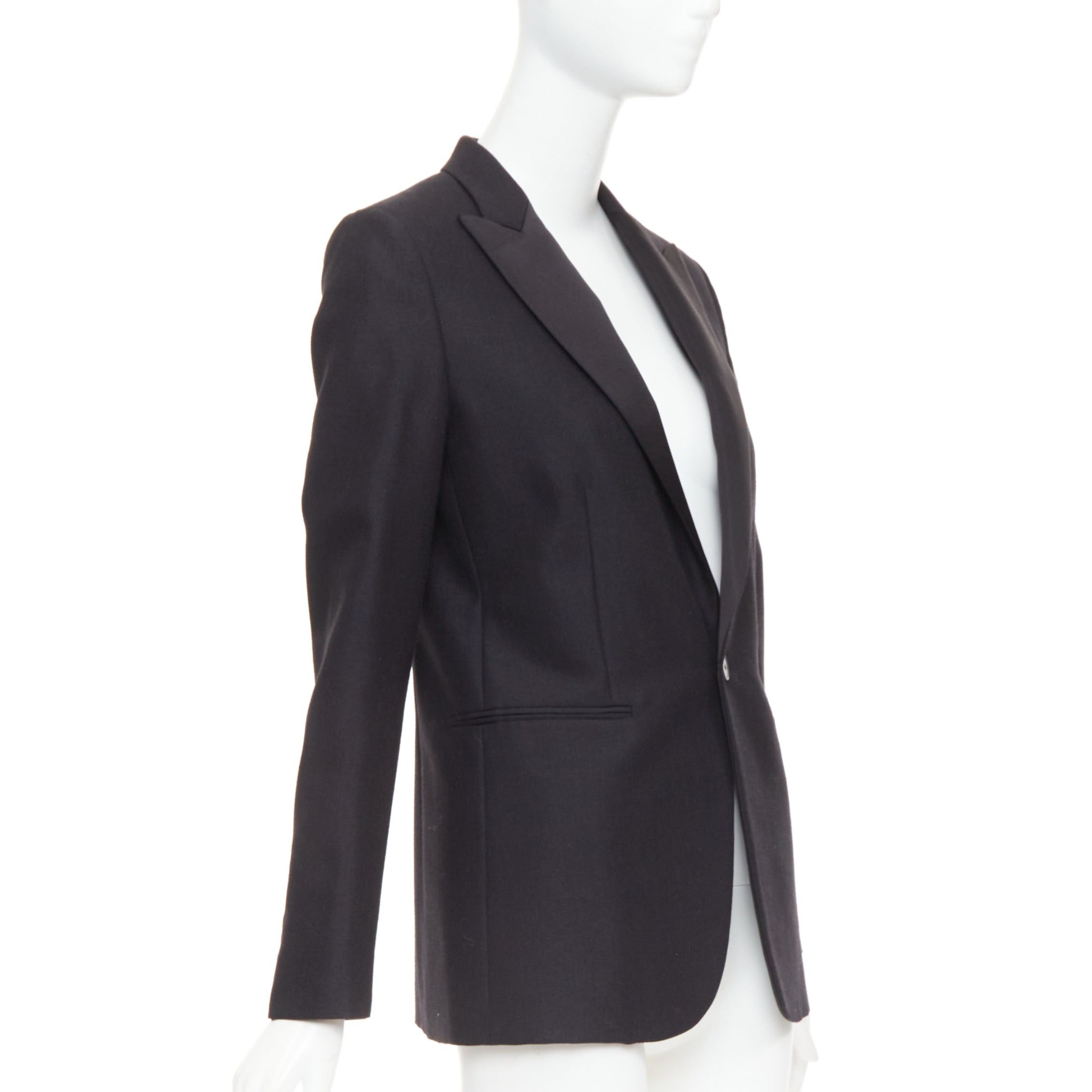 Dior CHRISTIAN DIOR black wool mohair boxy peak collar tux jacket FR36 Size S / US 4 / IT 40 - 4 Thumbnail