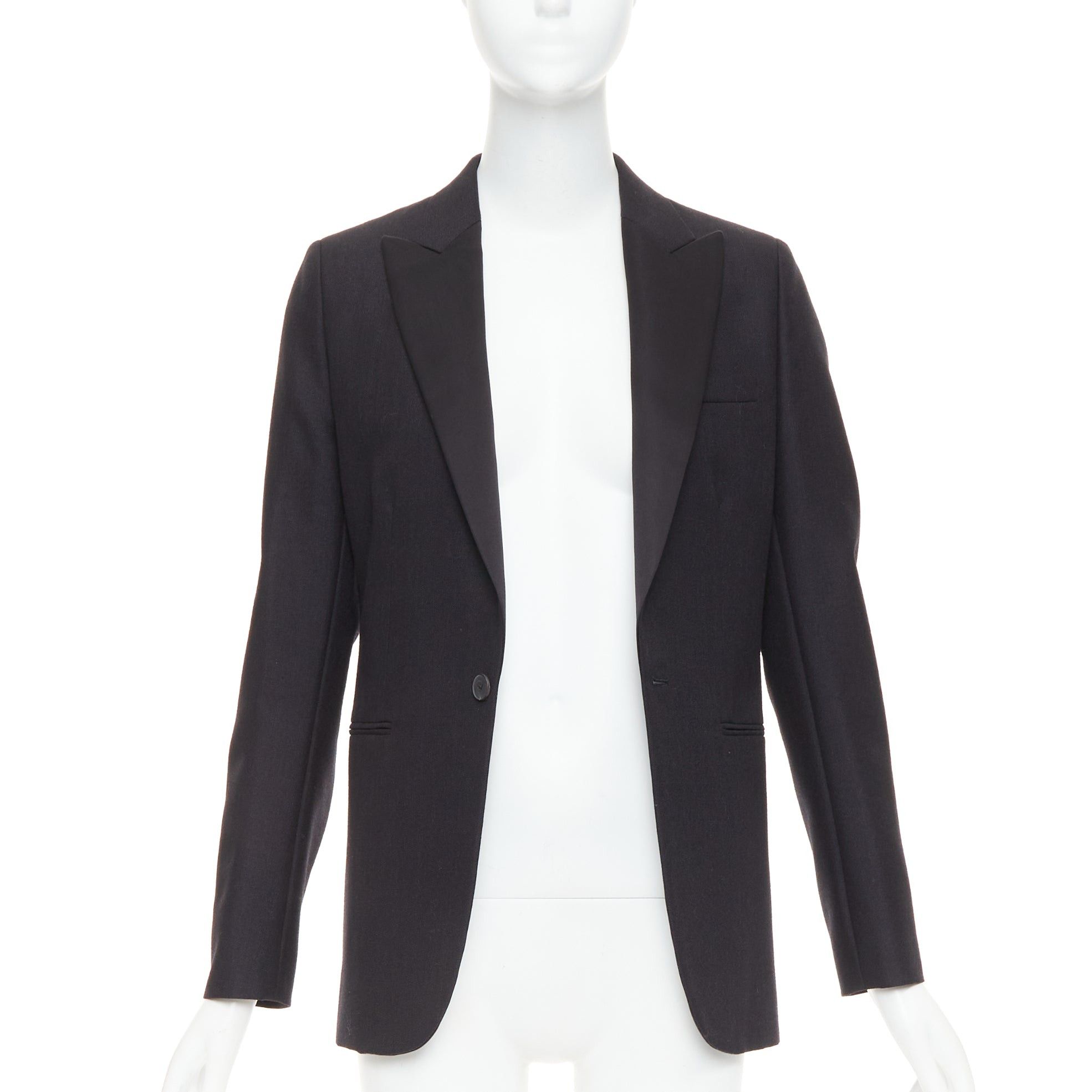 Dior CHRISTIAN DIOR black wool mohair boxy peak collar tux jacket FR36 Size S / US 4 / IT 40 - 3 Thumbnail