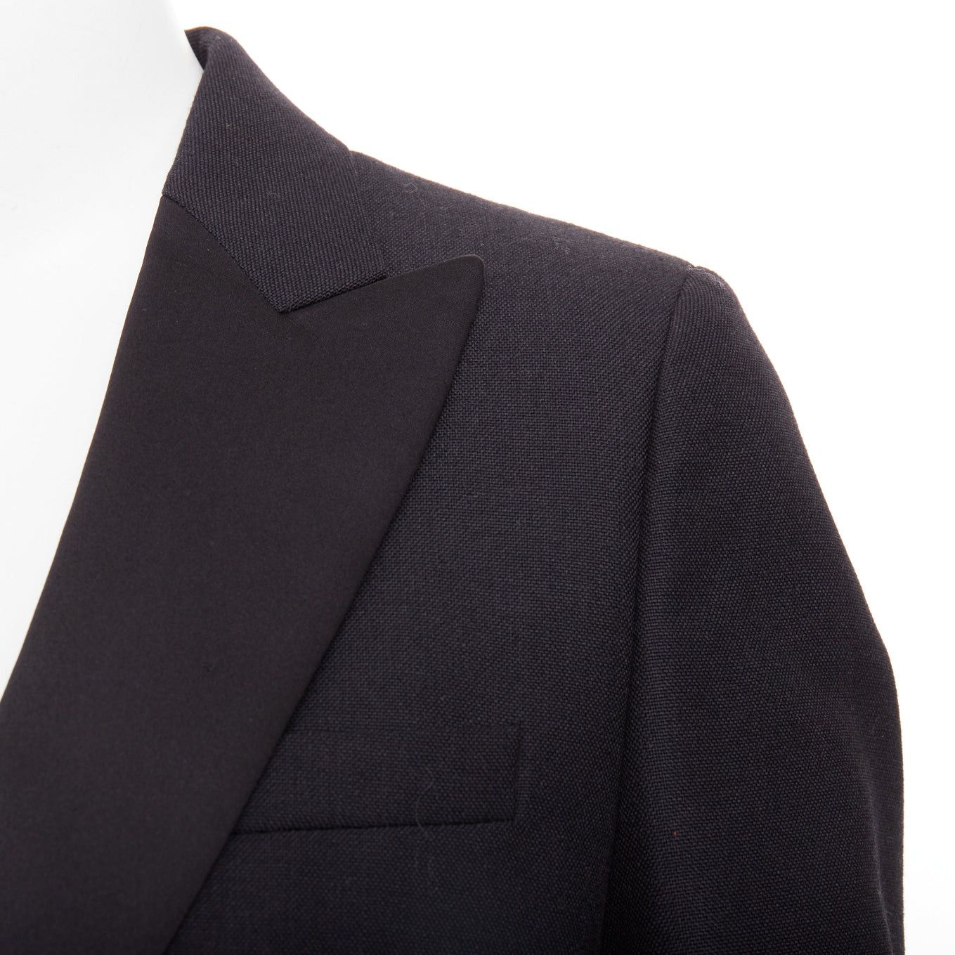 Dior CHRISTIAN DIOR black wool mohair boxy peak collar tux jacket FR36 Size S / US 4 / IT 40 - 8 Thumbnail