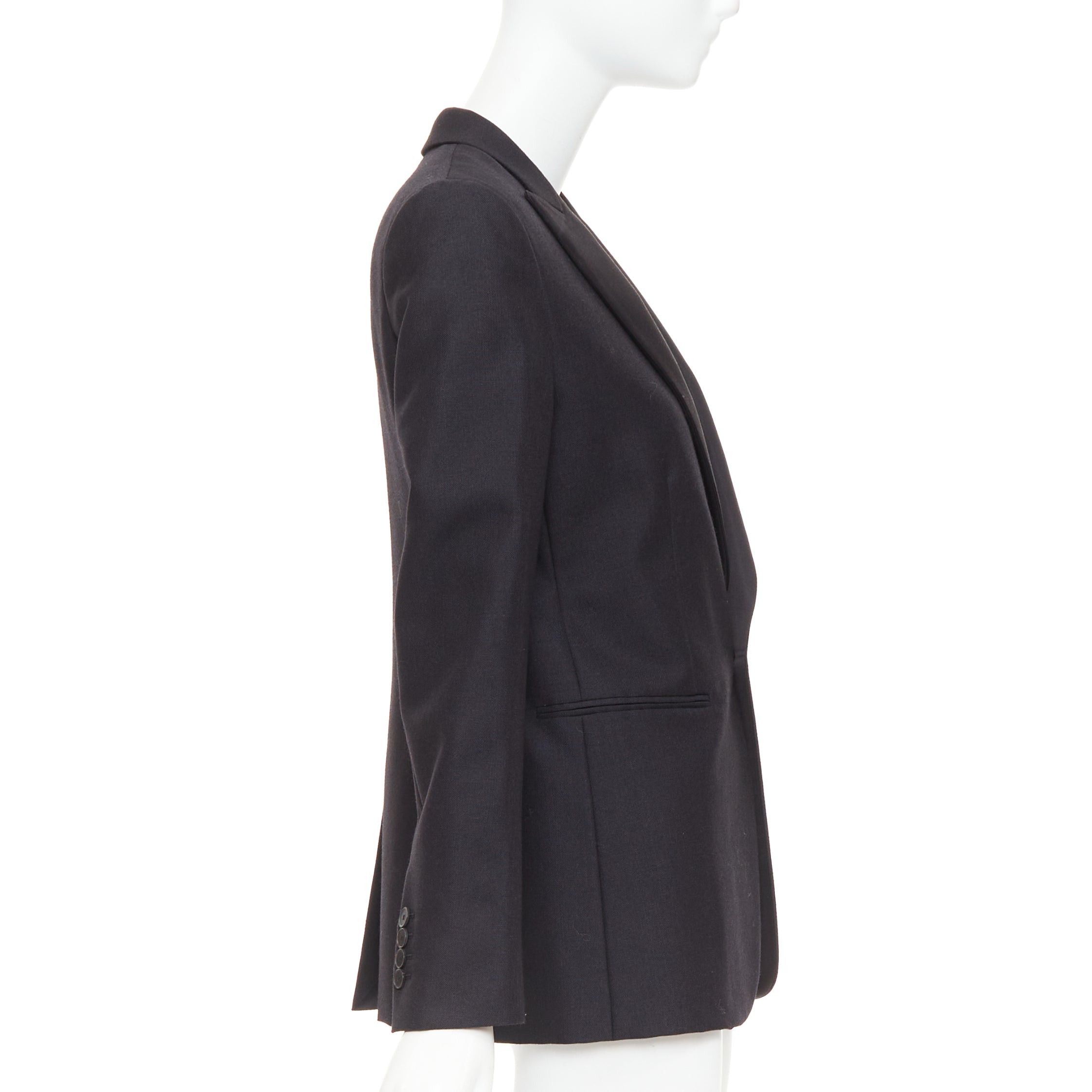 Dior CHRISTIAN DIOR black wool mohair boxy peak collar tux jacket FR36 Size S / US 4 / IT 40 - 5 Thumbnail