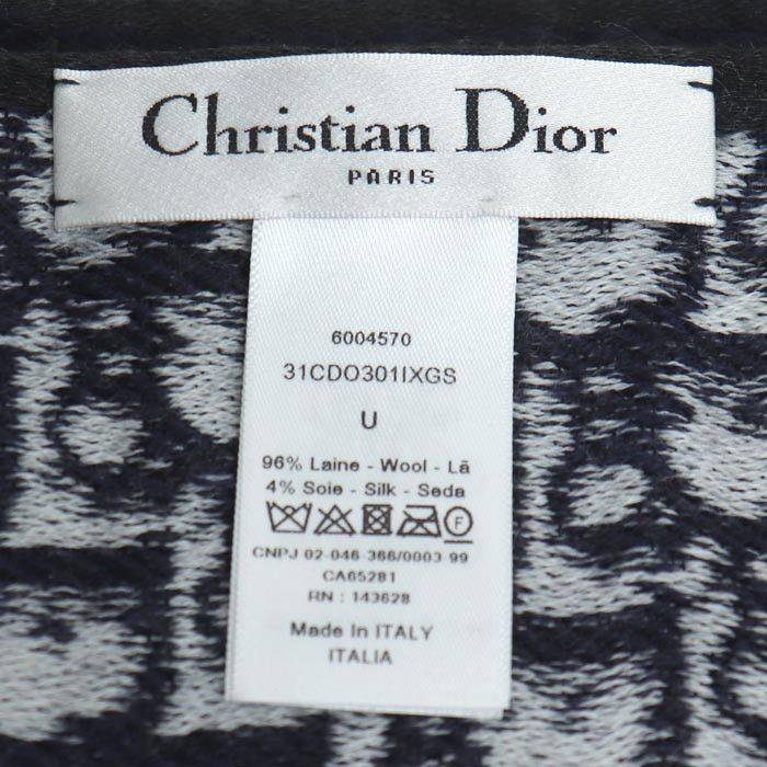 Dior Dior Dior Logo Oblique Wool Silk Scarf Others Scarf 31CDO301IXGS DUTY FREE for USA Size ONE SIZE - 6 Thumbnail