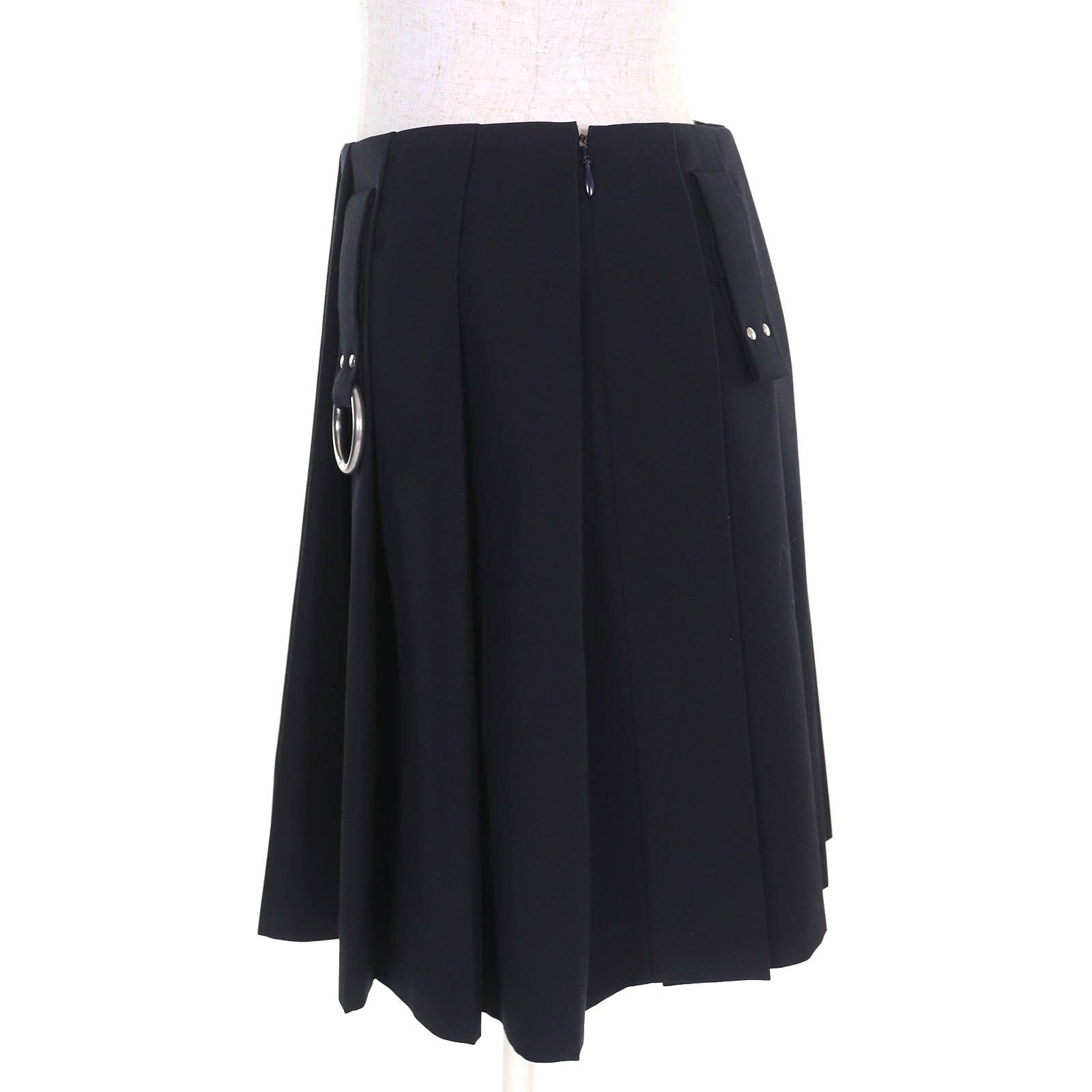 Prada Prada Prada Pleated skirt Wool gabardine skirt Others Skirts P185Y DUTY FREE for USA Size ONE SIZE - 2 Thumbnail
