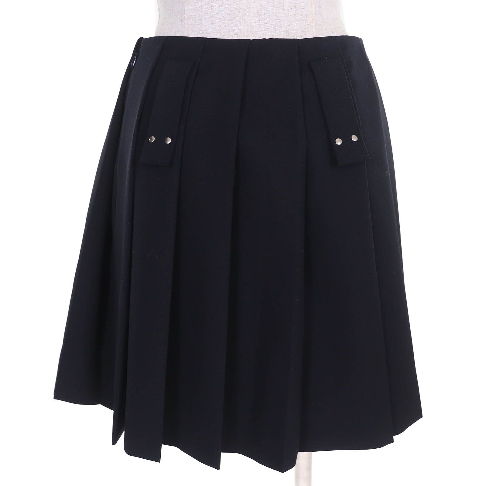 Prada Prada Prada Pleated skirt Wool gabardine skirt Others Skirts P185Y DUTY FREE for USA Size ONE SIZE - 3 Thumbnail
