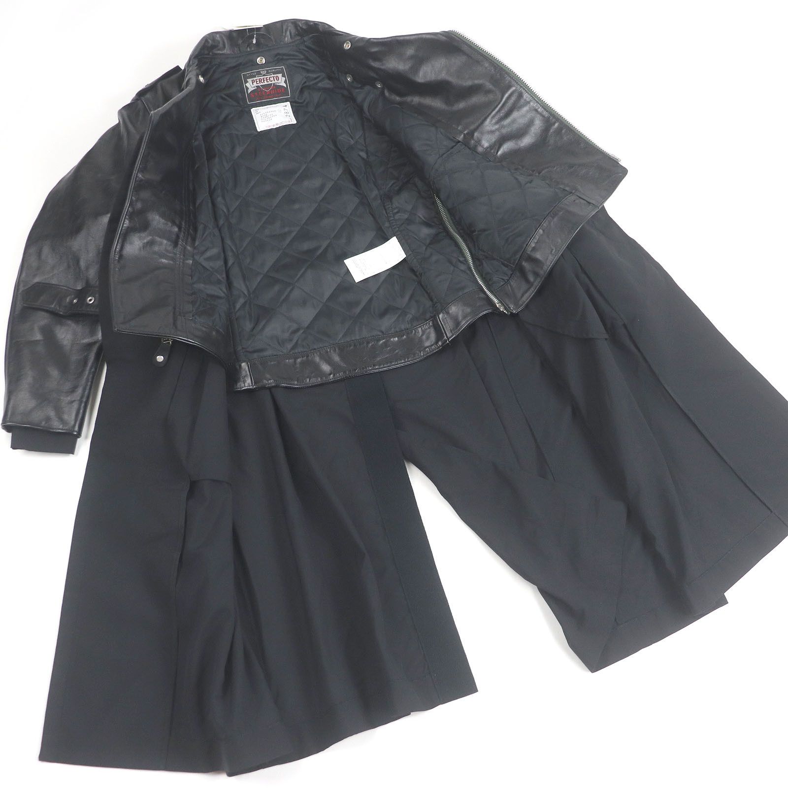 Sacai Sacai Sacai Schott Leather Suiting Coat Leather Outerwear DUTY FREE for USA Size ONE SIZE - 3 Thumbnail