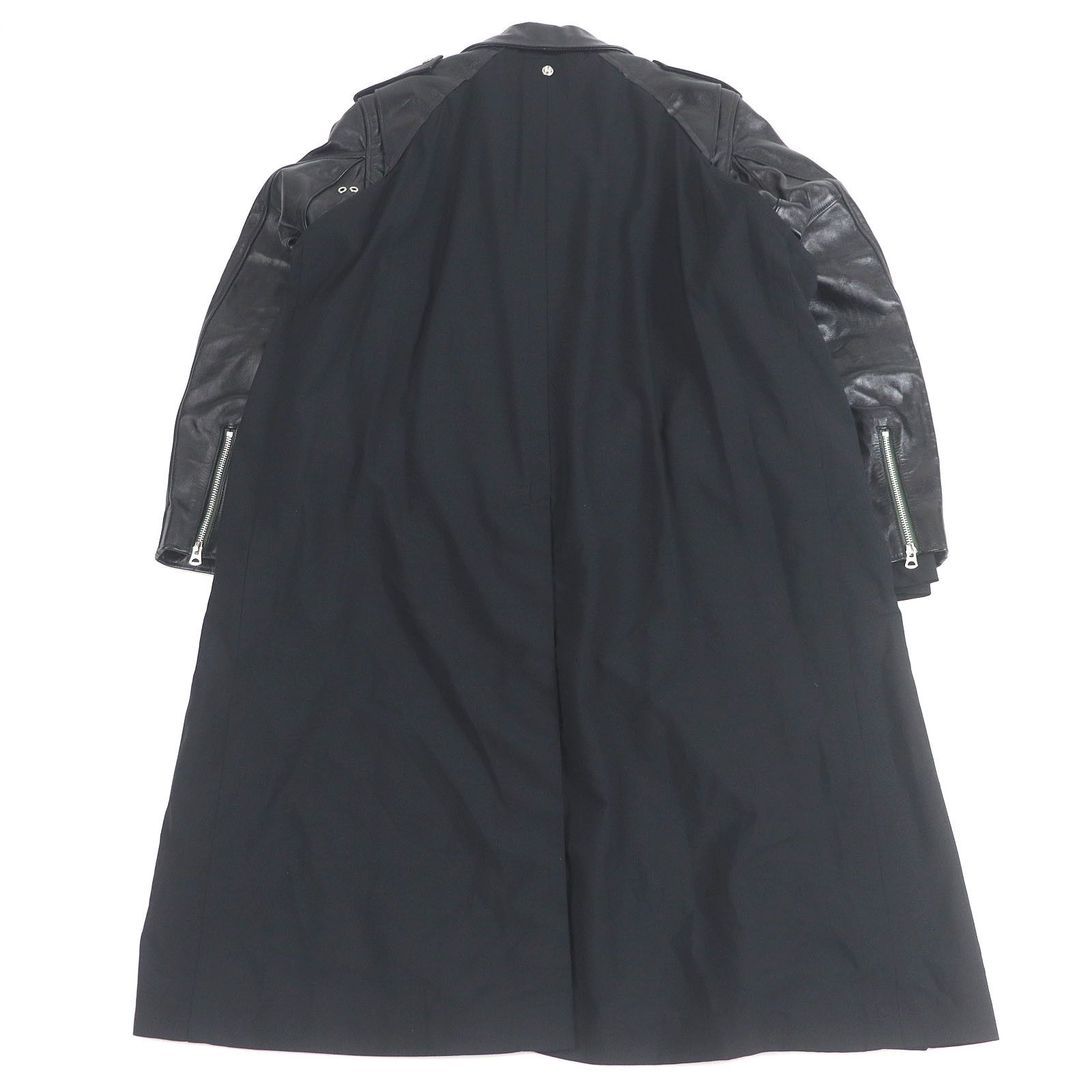 Sacai Sacai Sacai Schott Leather Suiting Coat Leather Outerwear DUTY FREE for USA Size ONE SIZE - 4 Thumbnail