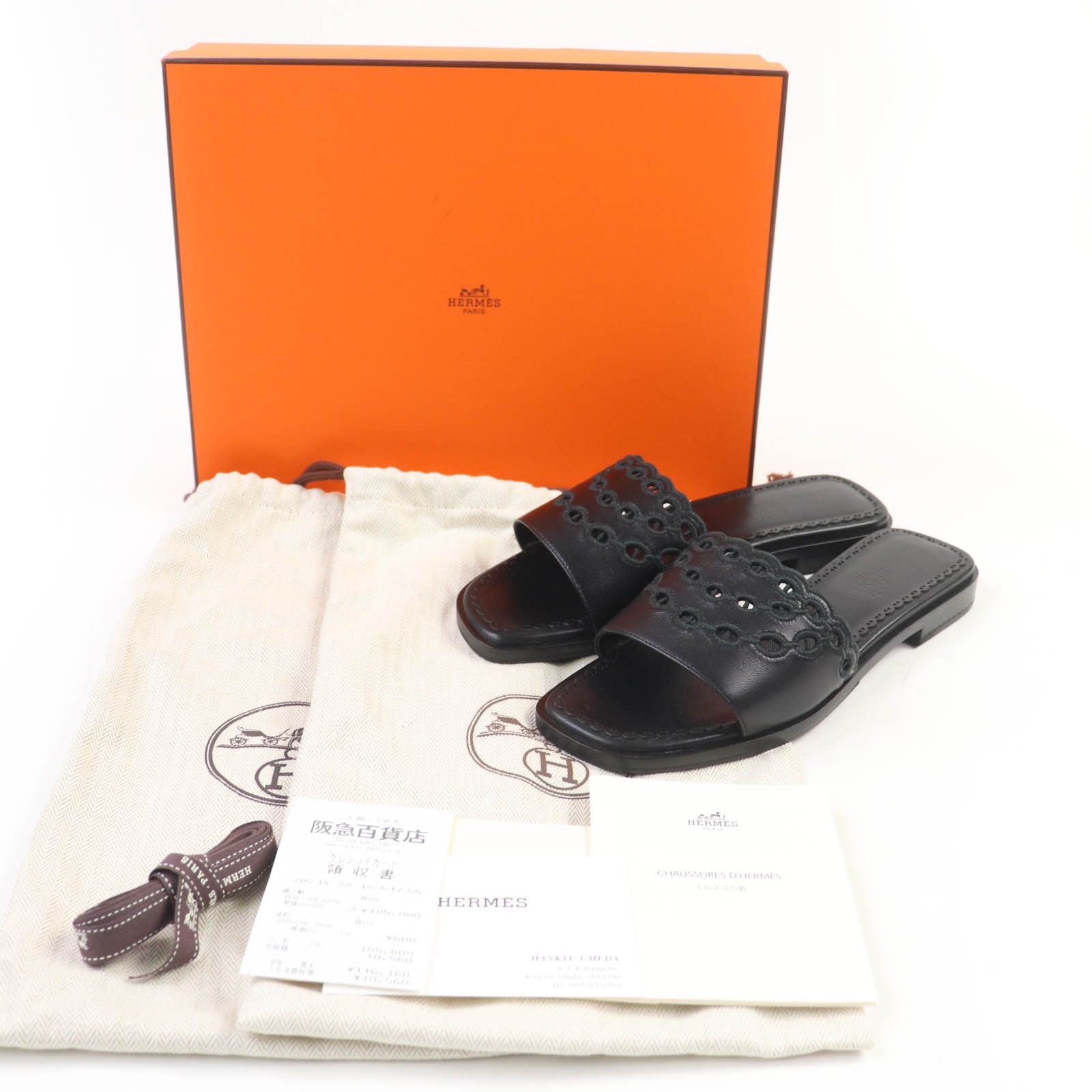 Hermes Hermes Hermes Chaine d'Ancre Leather Sandals Leather Shoes DUTY FREE for USA Size ONE SIZE - 2 Thumbnail