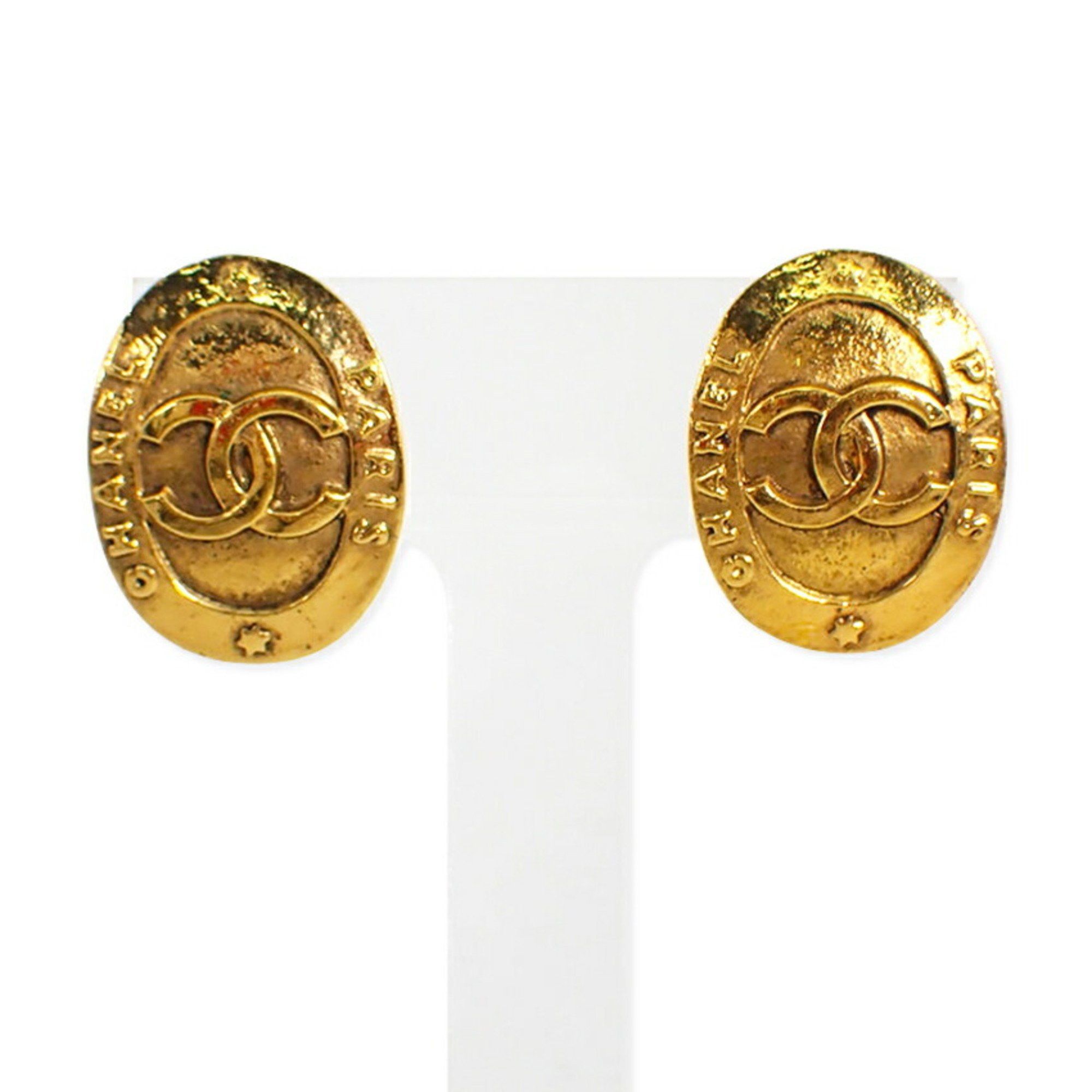 Chanel CHANEL Gold Coco Mark Earrings Size ONE SIZE - 2 Thumbnail