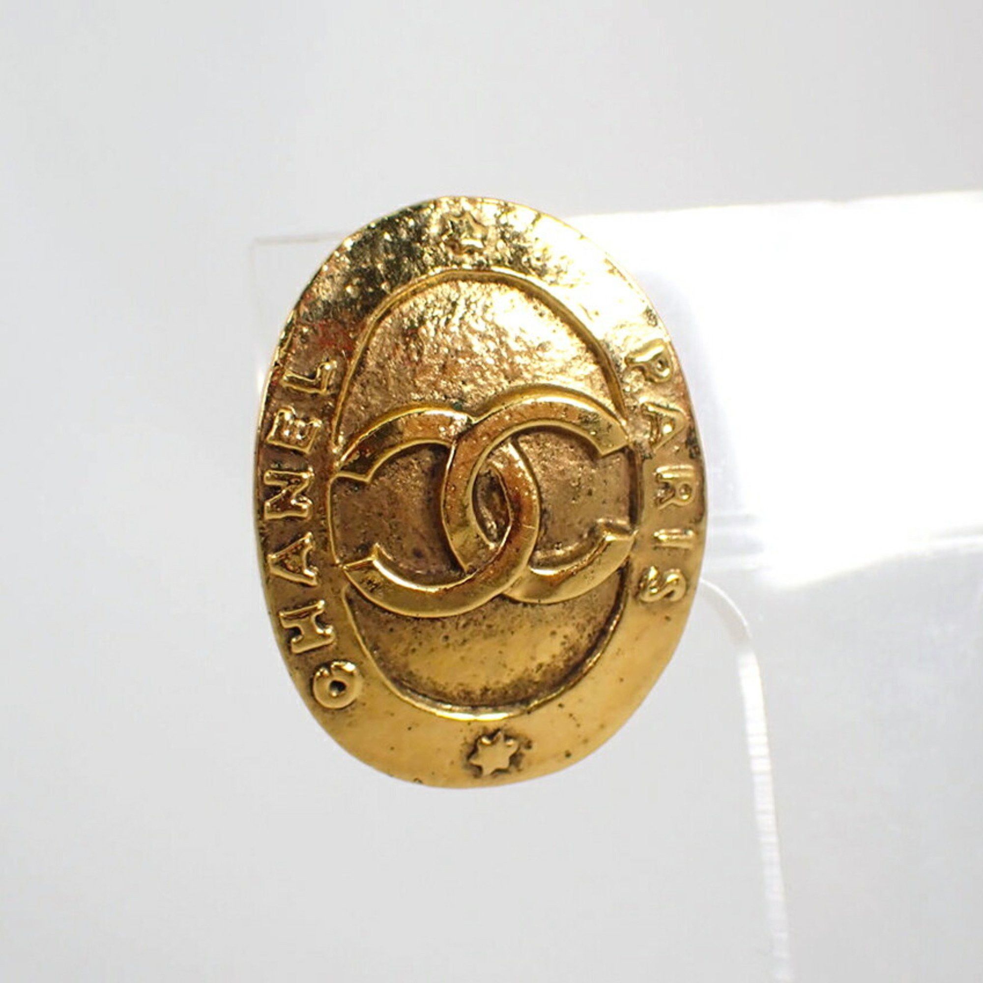 Chanel CHANEL Gold Coco Mark Earrings Size ONE SIZE - 3 Thumbnail