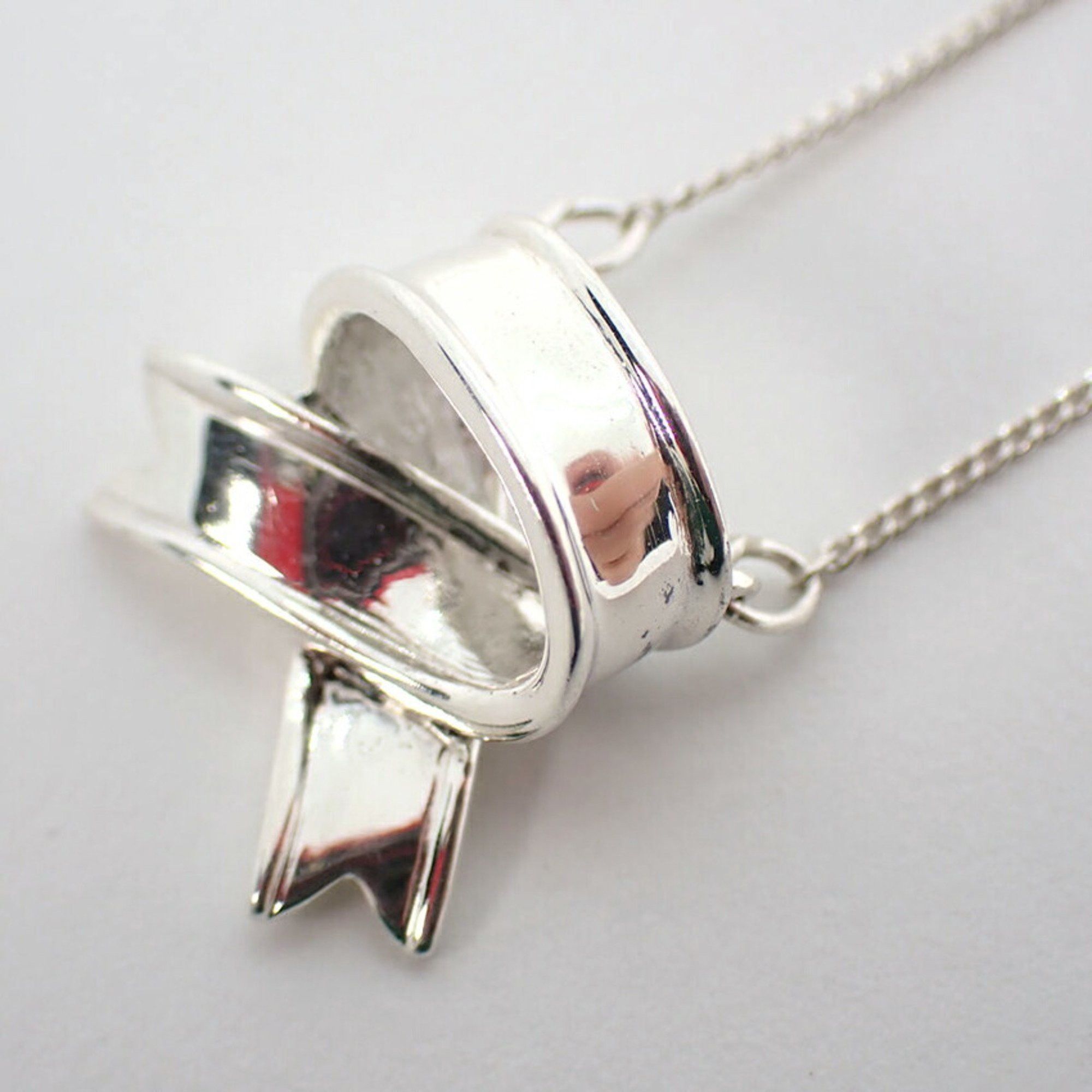 Tiffany & Co. TIFFANY 925 ribbon necklace pendant Size ONE SIZE - 7 Thumbnail