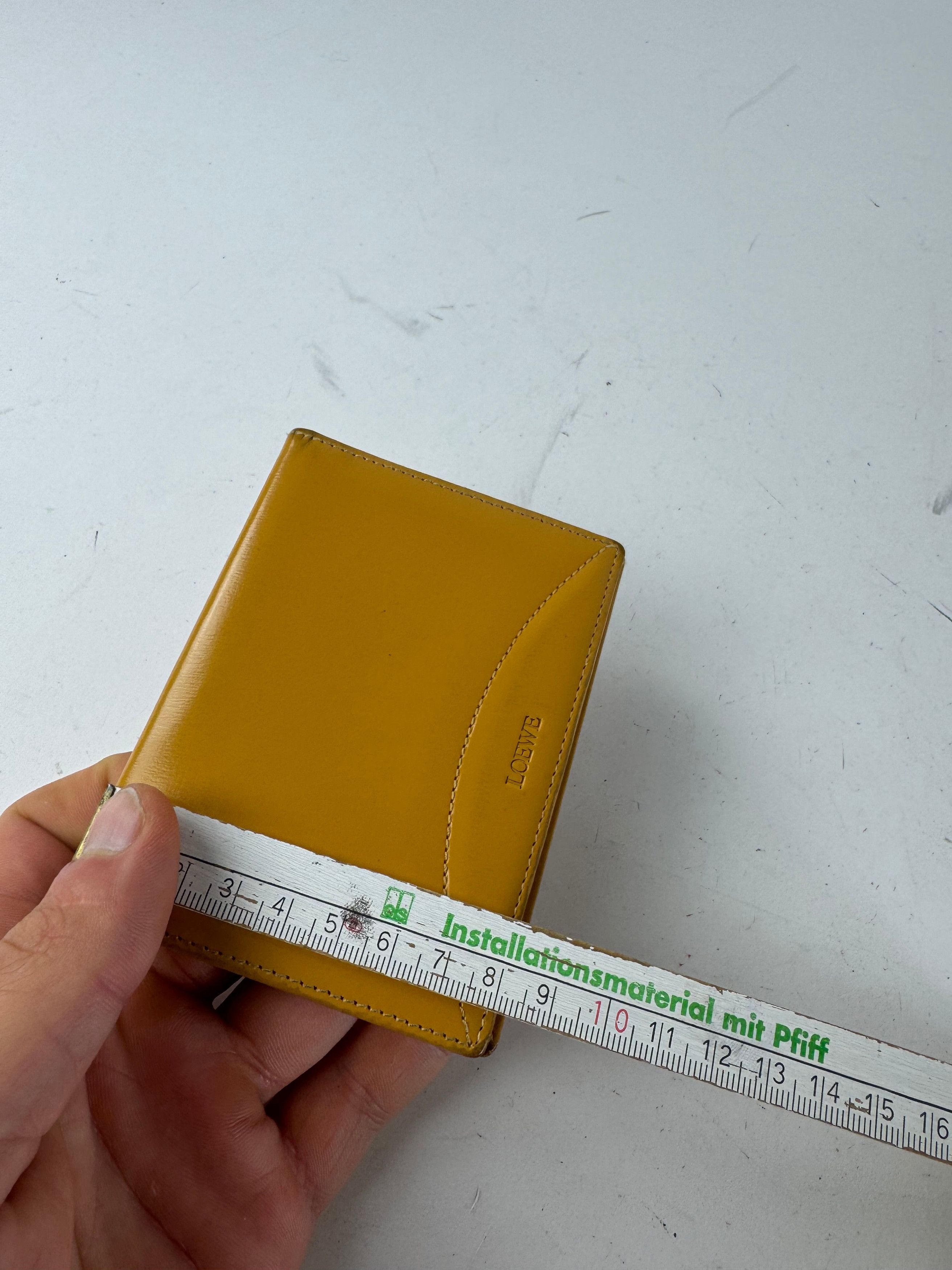 Loewe Vintage Madrid Leather Card Holder Yellow Size ONE SIZE - 9 Thumbnail