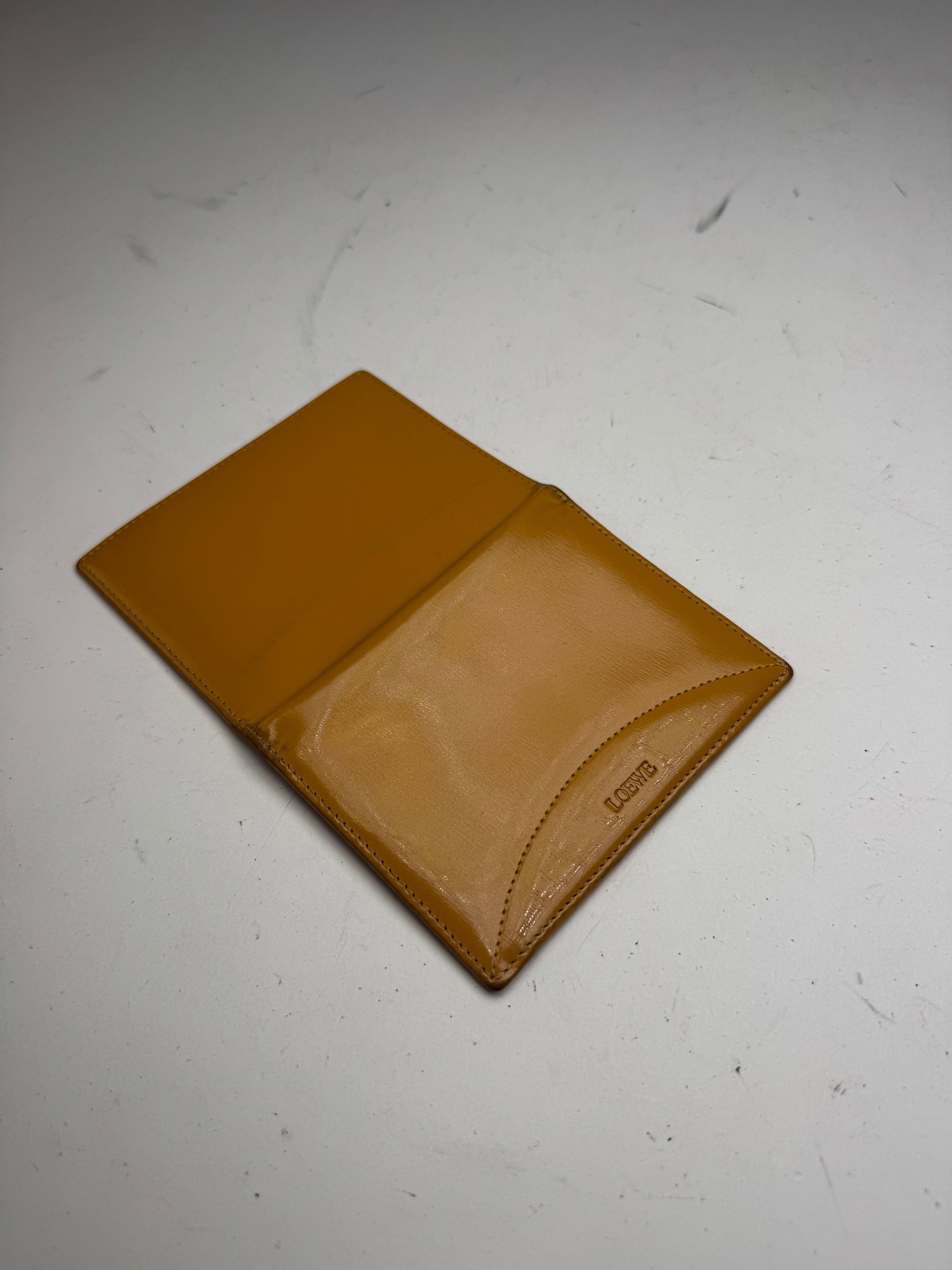 Loewe Vintage Madrid Leather Card Holder Yellow Size ONE SIZE - 7 Thumbnail
