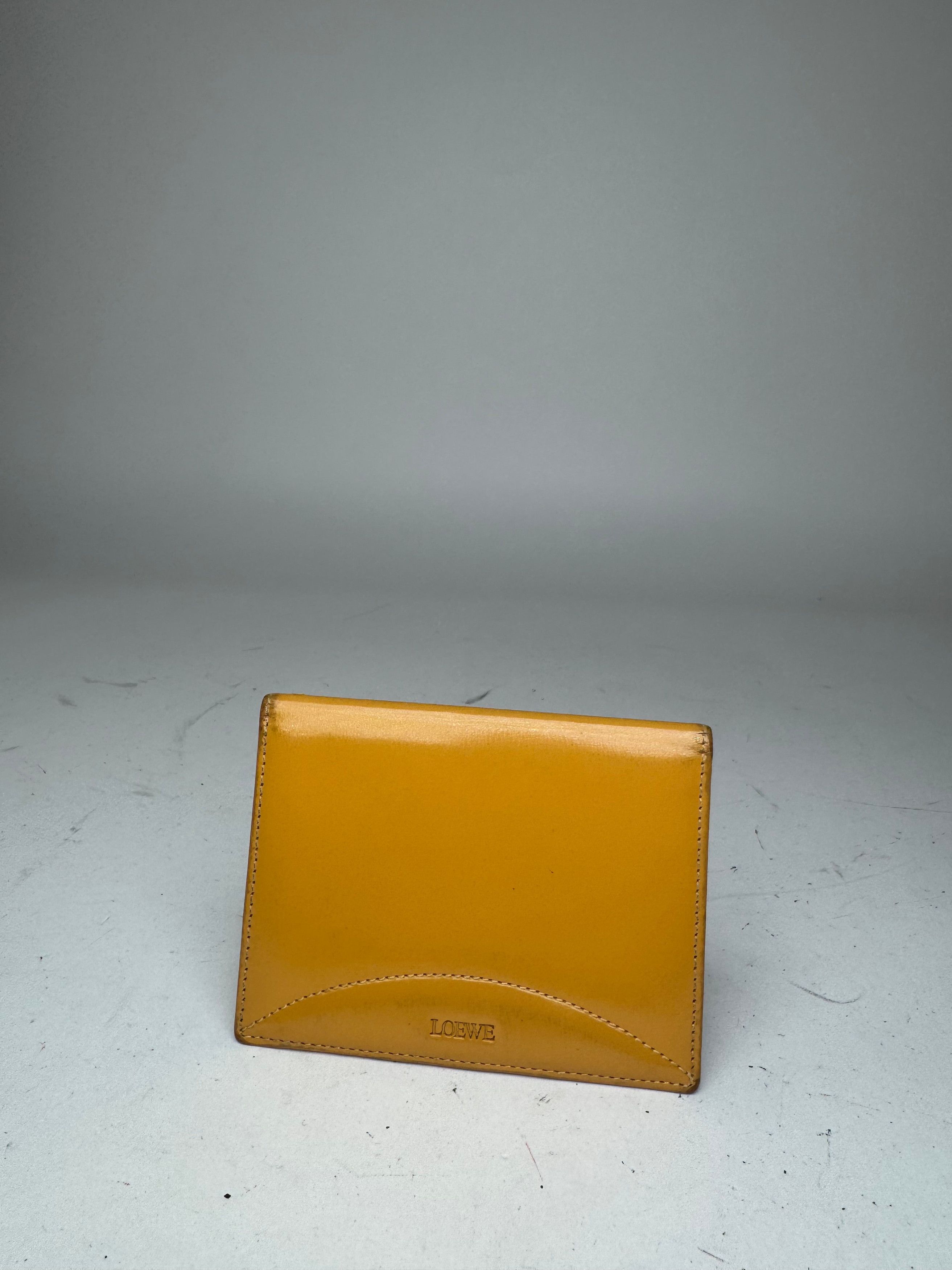 Loewe Vintage Madrid Leather Card Holder Yellow Size ONE SIZE - 6 Thumbnail