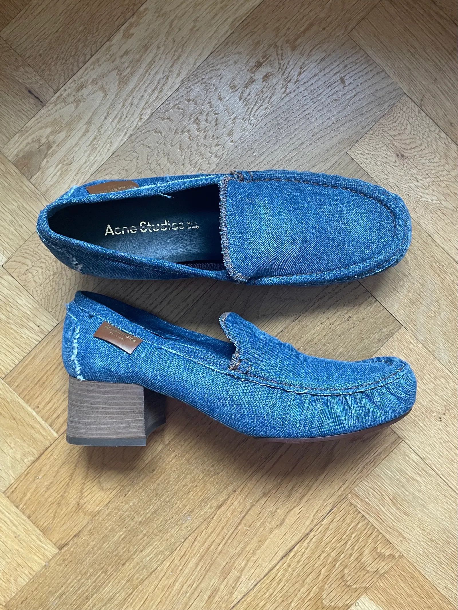 Acne Studios Acne Studios Babi Denim Loafer Heels Size US 11 / IT 41 - 4 Thumbnail