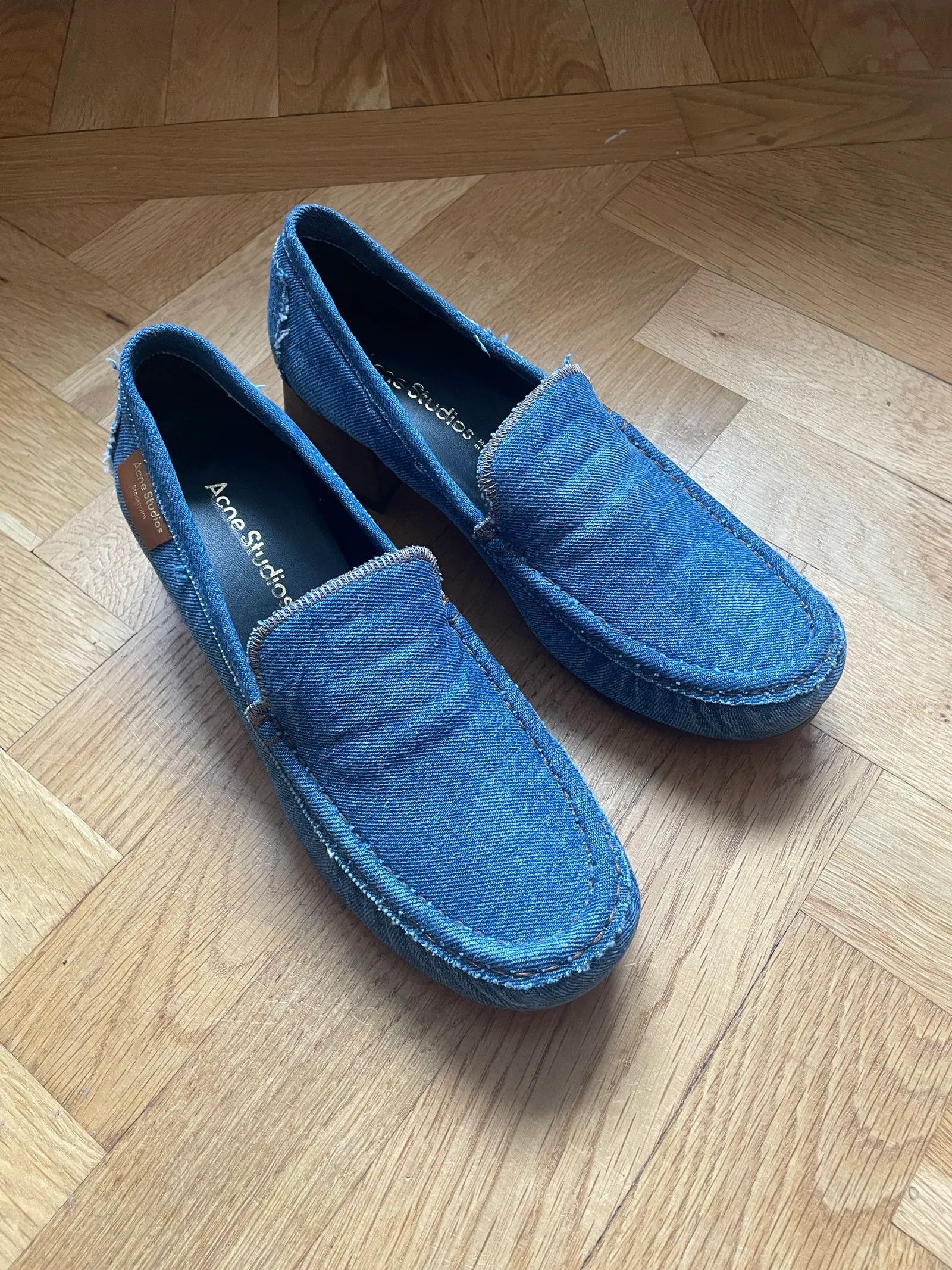Acne Studios Acne Studios Babi Denim Loafer Heels Size US 11 / IT 41 - 6 Thumbnail